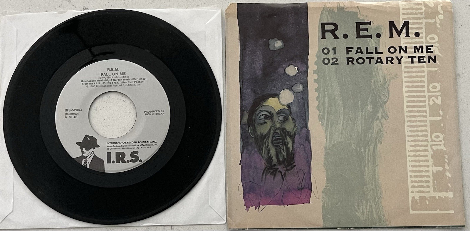 R.E.M.~Fall On Me/Rotary Ten-NM+Vinyl/NM Pic Sleeve/NM+Labels