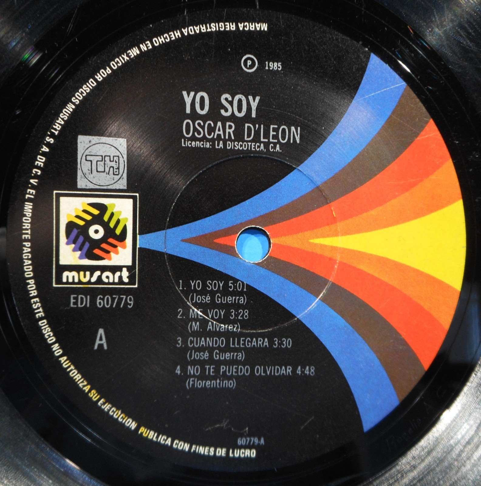 OSCAR D’LEON YO SOY LP 1985 MEXICO ORIGINAL PRESS NICE CONDITION VG/VG!!