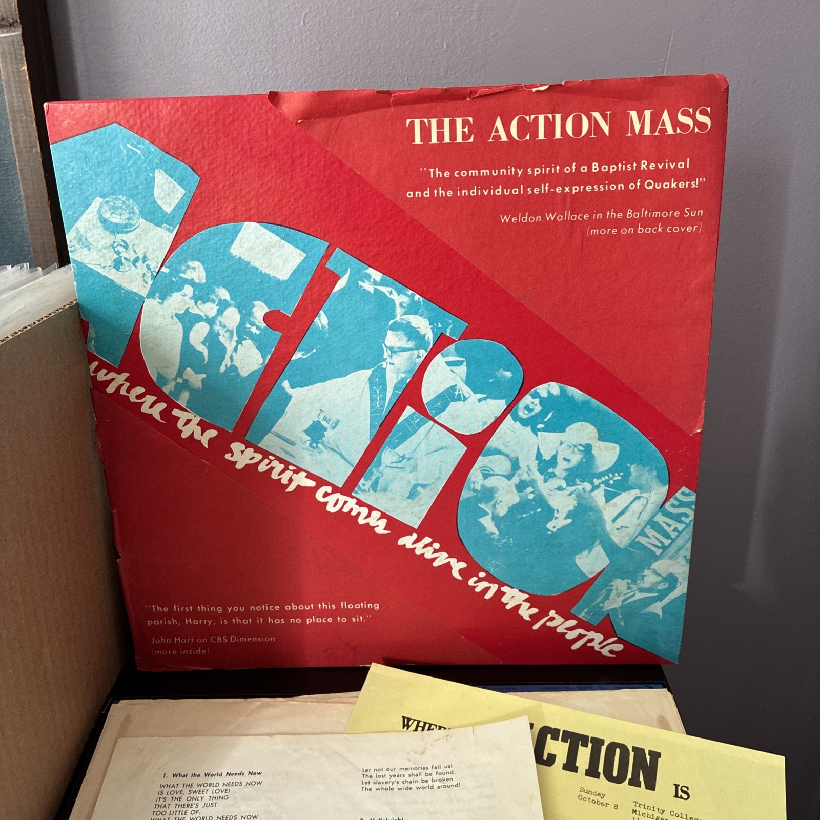 THE ACTION MASS Civil Rights March 1966 LP Xian Protest Folk Spiritual RARE PP