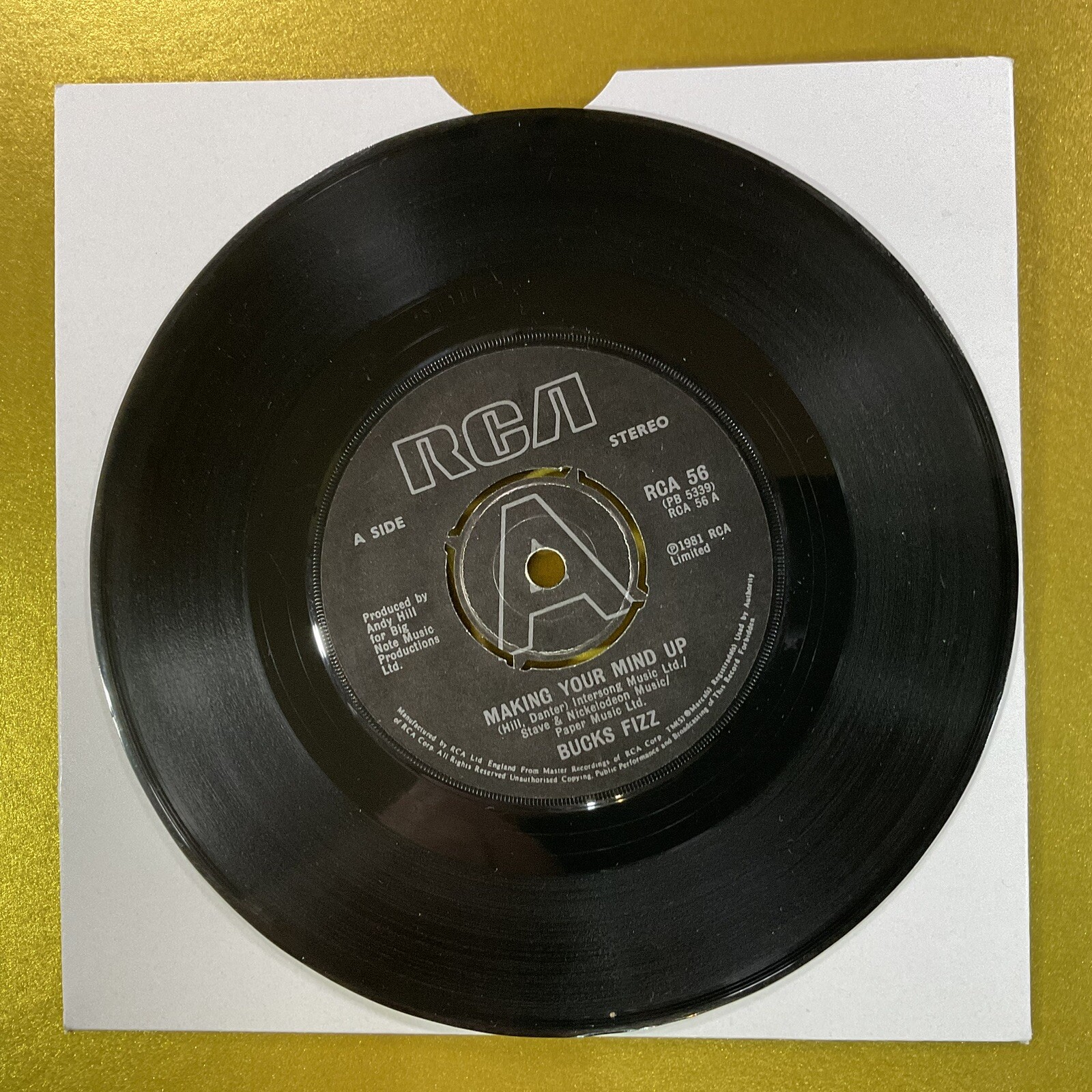 Bucks Fizz, Making Your Mind Up, Don’t Stop, Vinyl Record 7″ Single Record, 1981