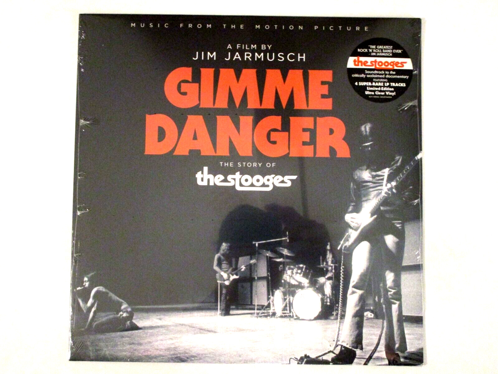 THE STOOGES GIMME DANGER LP SOUNDTRACK CLEAR VINYL + 4 RARE TRACKS IGGY POP