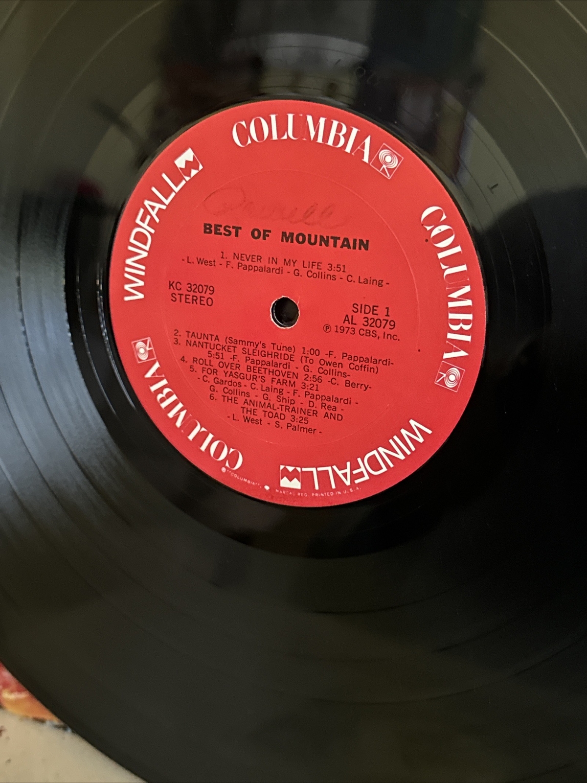 Mountain The Best Of Mountain LP Columbia/Windfall KC 32079 1973 1st PR VG+/VG