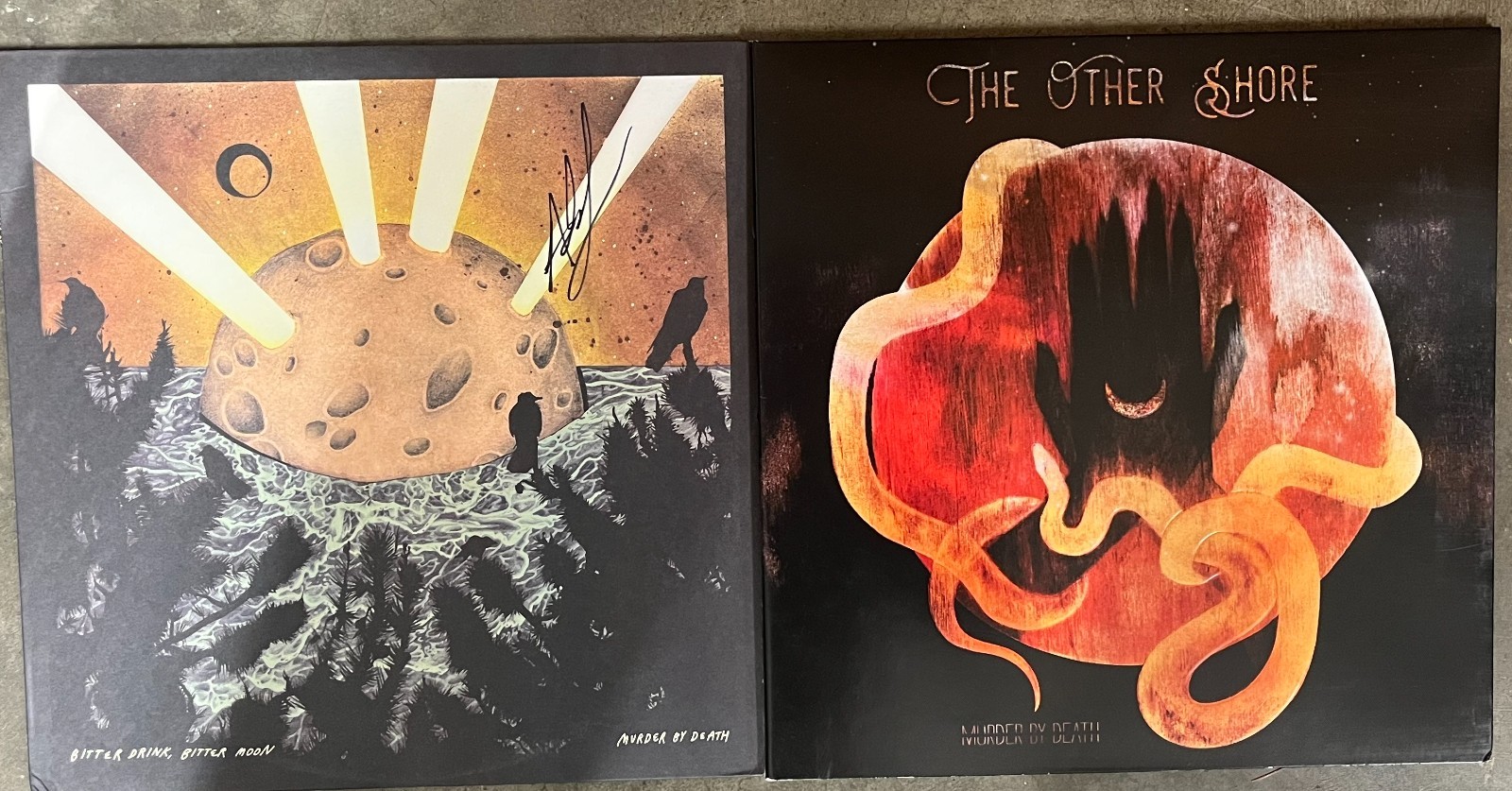 MURDER BY DEATH LP LOT – BITTER DRINK MOON/THE OTHER SHORE color vinyl album VG+
