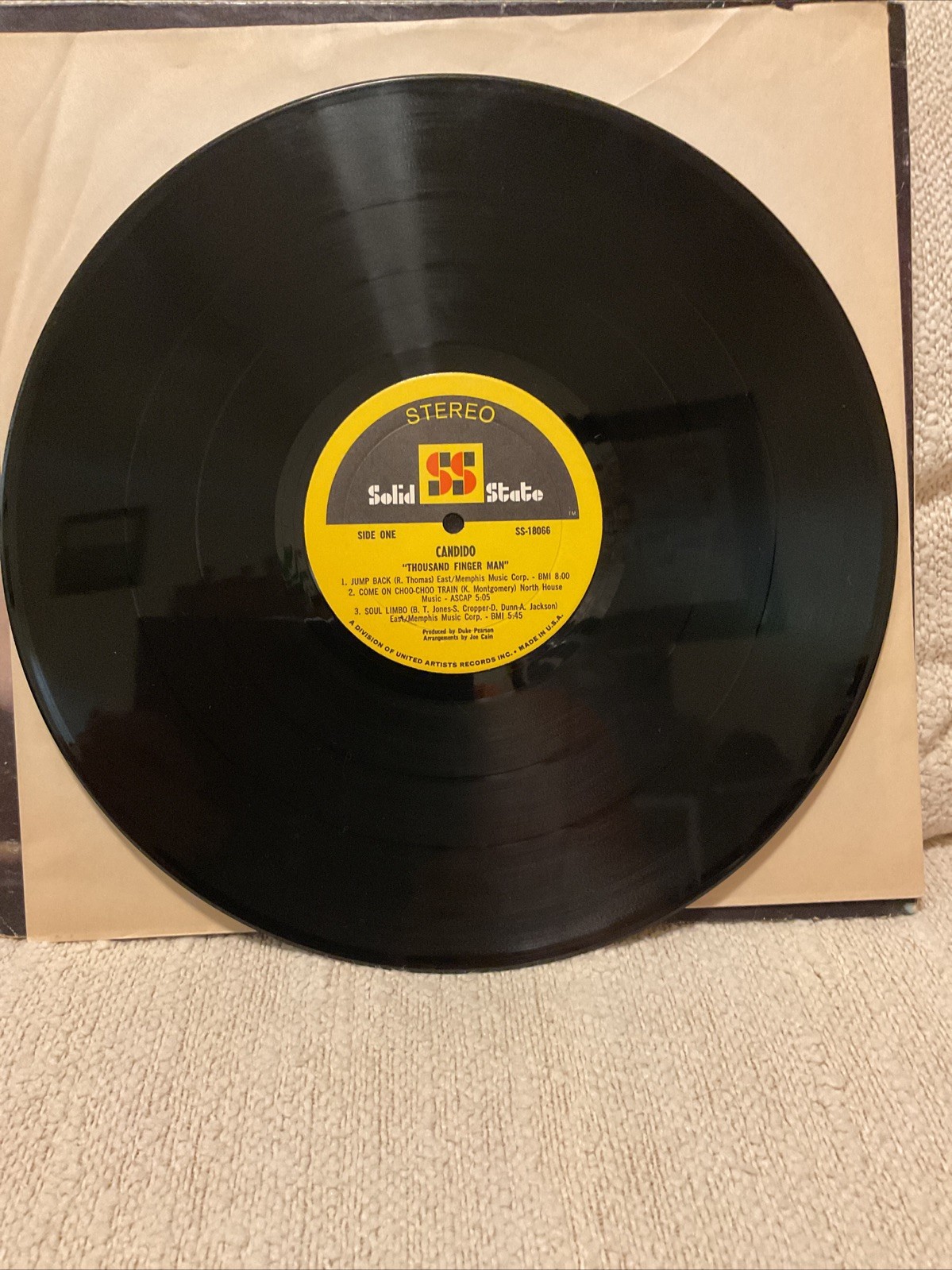 CANDIDO Thousand Finger Man LP SOLID STATE SS STEREO 1970 Afro Latin Jazz Funk