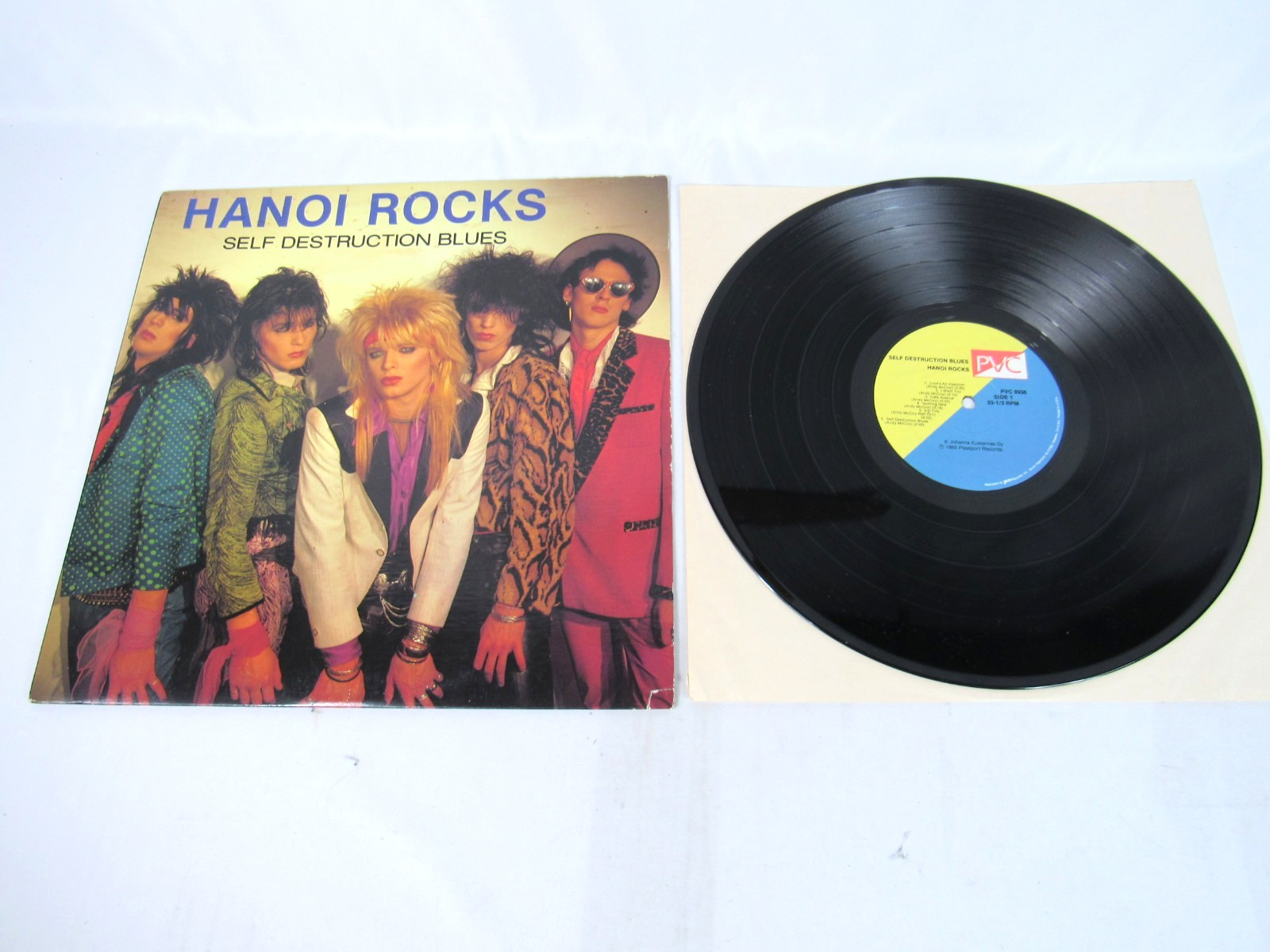Hanoi Rocks – Self Destruction Blues 1985 12″ Vinyl LP ( PVC 8936 ) Glam Rock