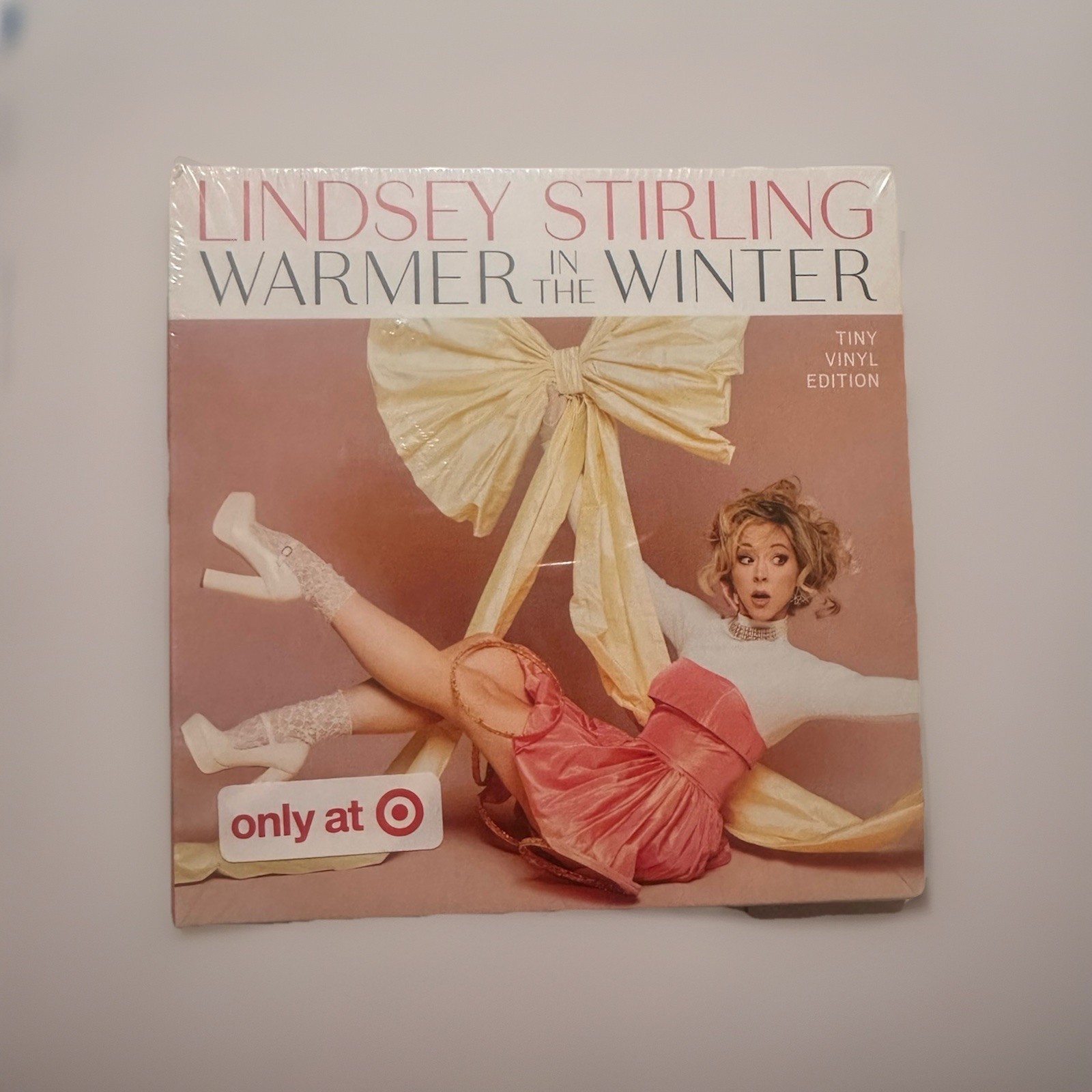 LINDSEY STIRLING – WARMER IN THE WINTER – 4″ PINK TINY VINYL TARGET – BRAND NEW