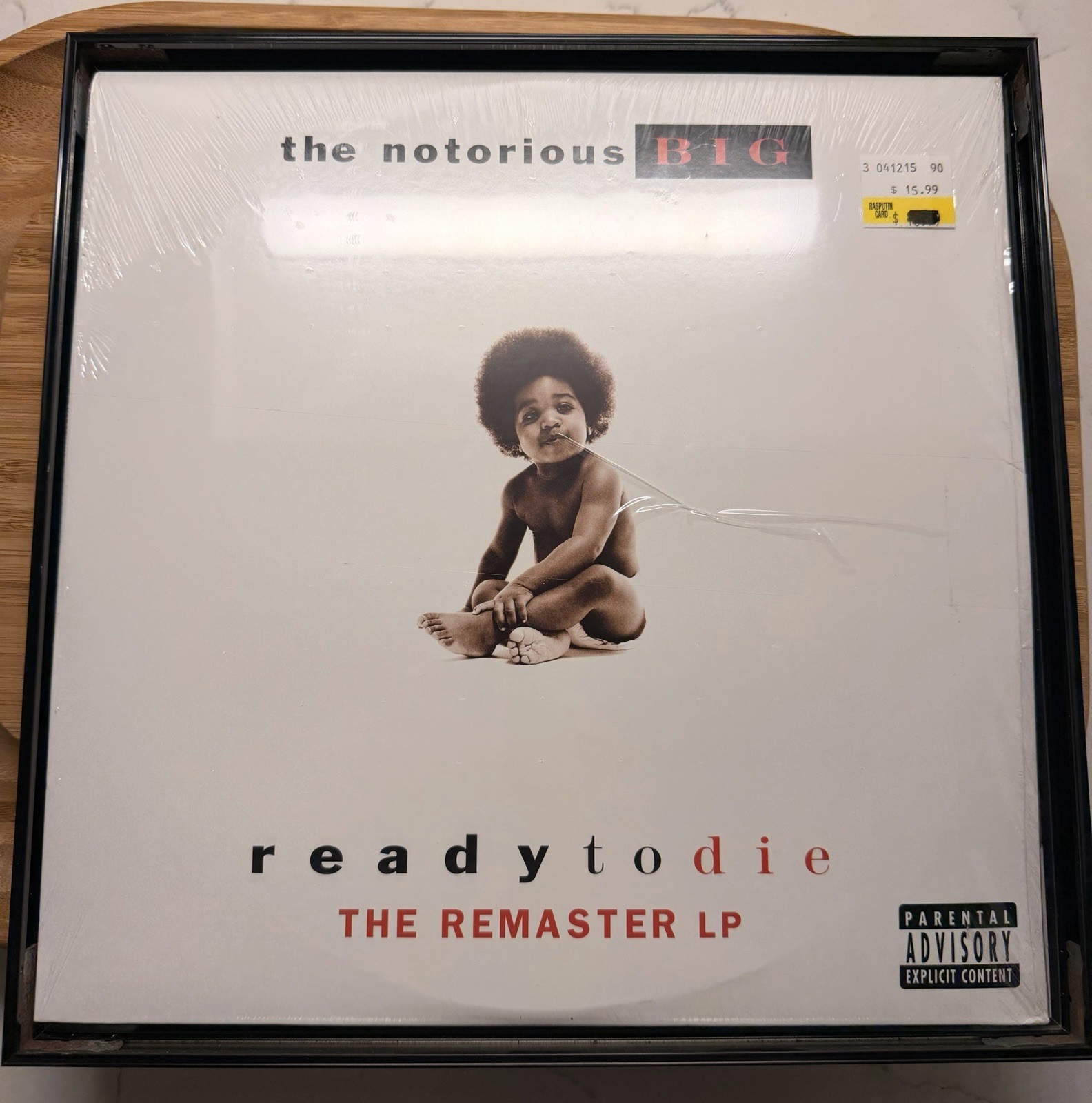 2004 Notorious BIG Ready To Die Remaster LP Vinyl Framed SEALED Hip Hop Classic