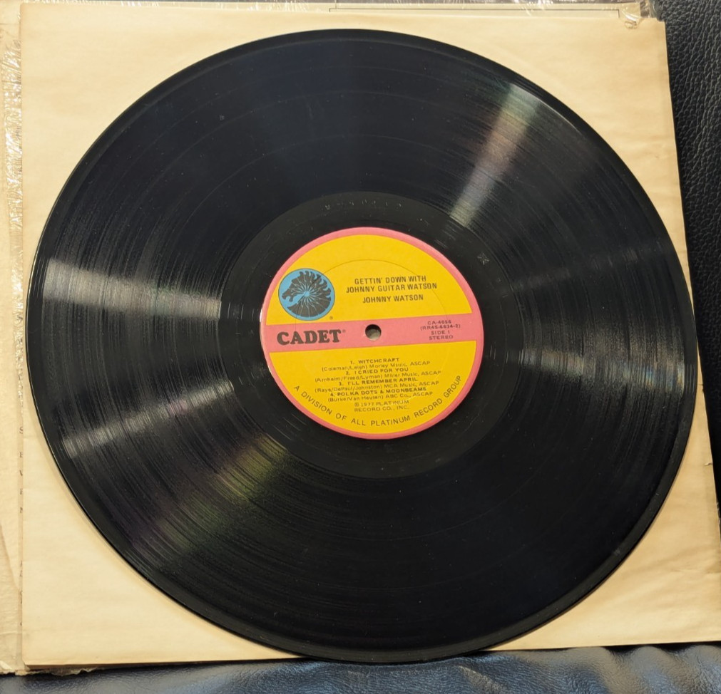Gettin’ Down with Johnny Guitar Watson ~ 1977 CADET CA-4056 VG++ Vinyl in Shrink