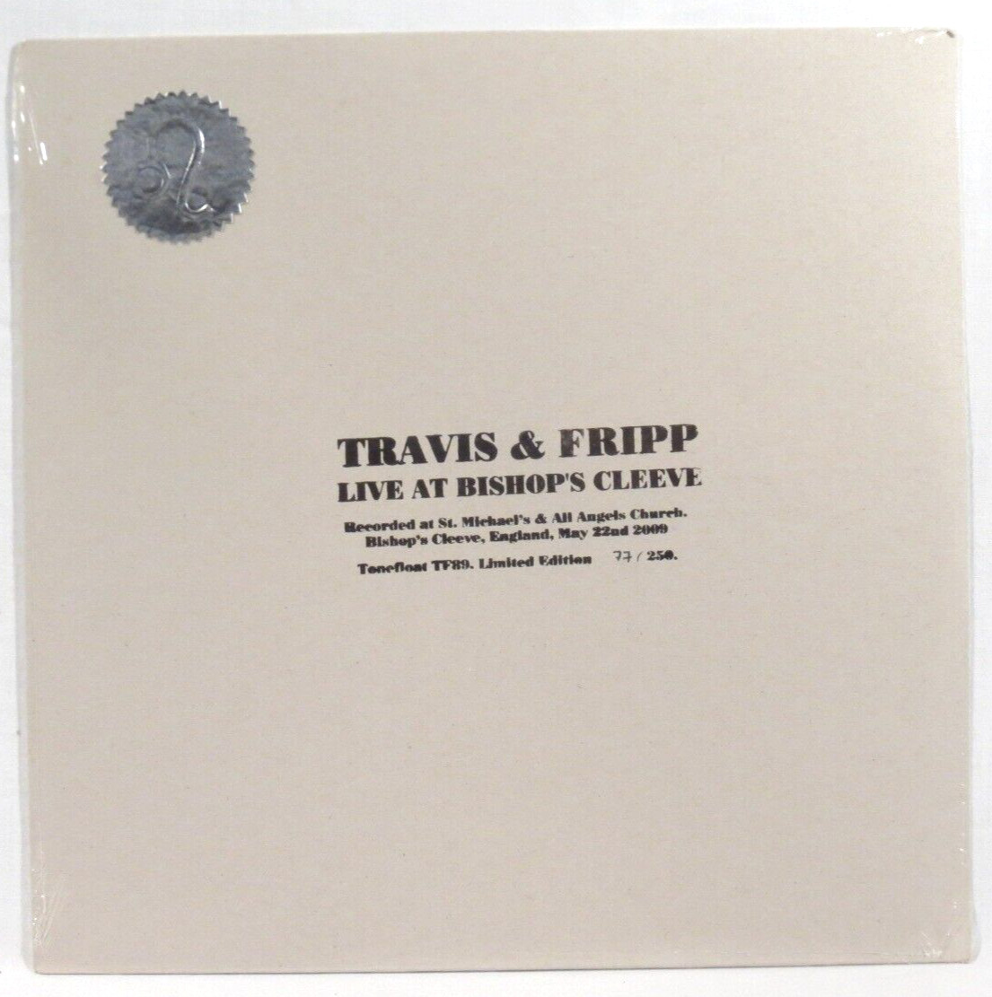 TRAVIS & FRIPP ‎– Live At Bishop’s Cleeve 2010 EU Ltd. Ed. (250) 180g LP SEALED