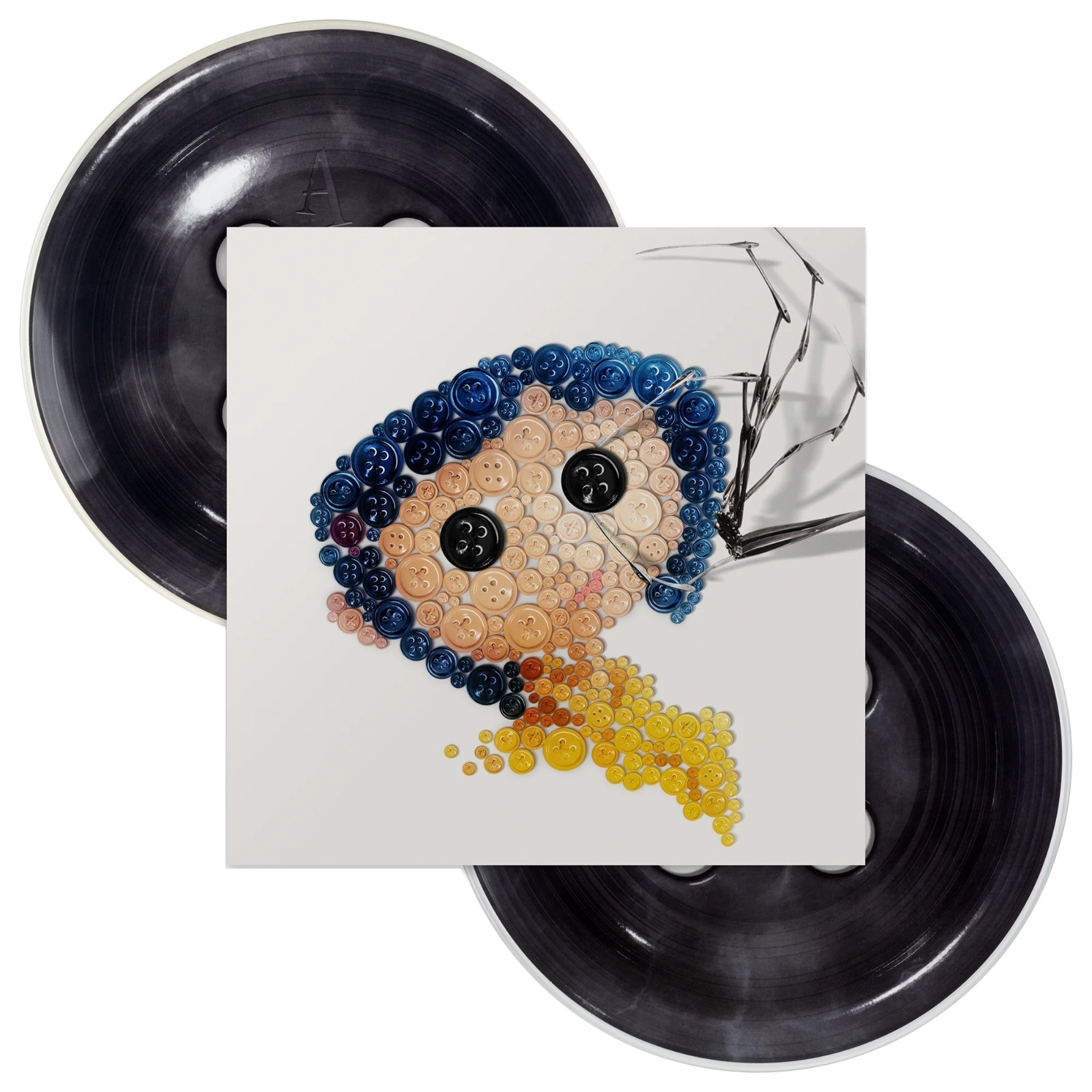 Coraline Soundtrack 15th Anniversary Mondo Black Button Disc Vinyl