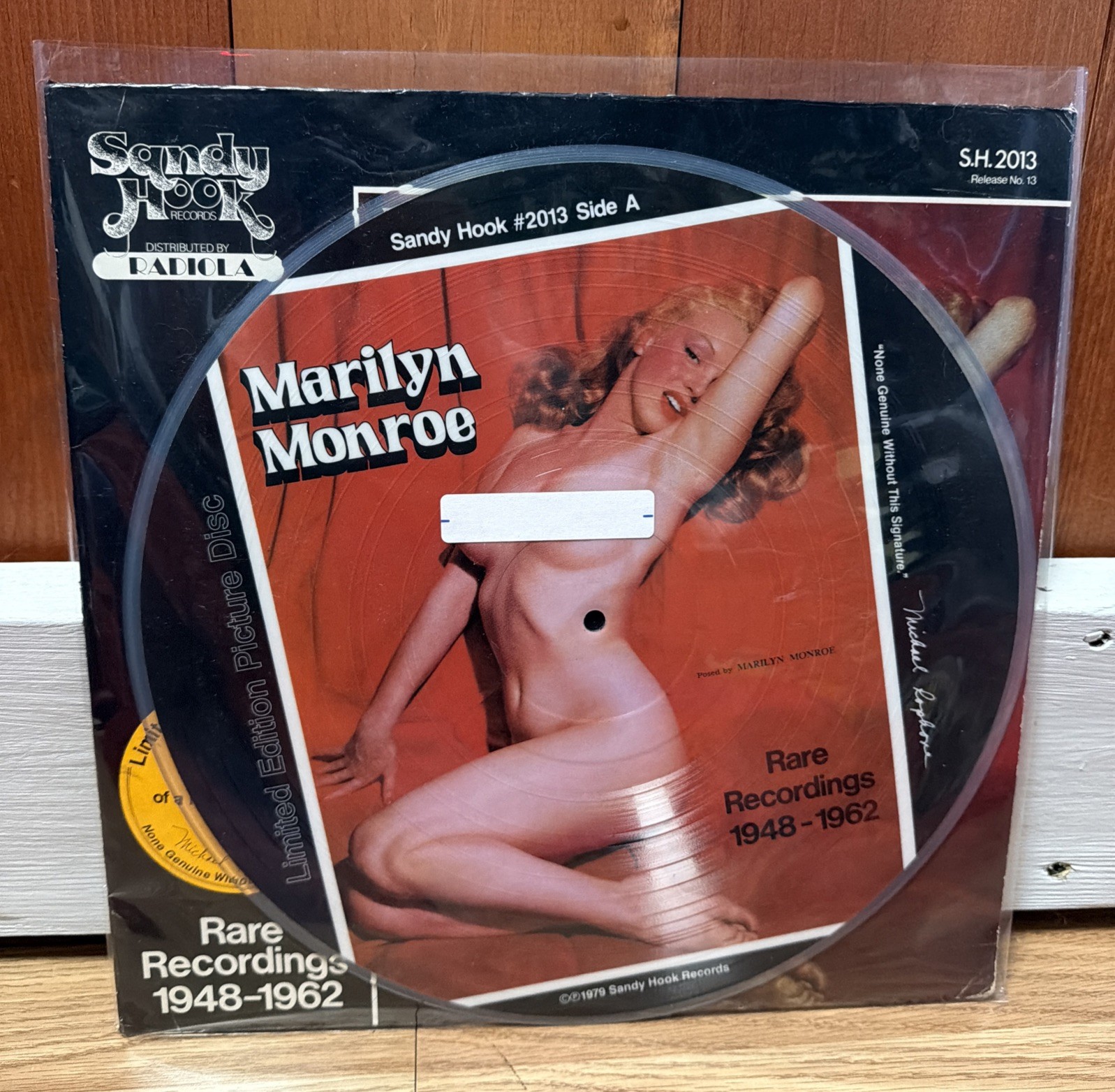 MARILYN MONROE Rare Recordings SANDY HOOK 2013 LP VG+ picture disc Ltd. Ed. #829