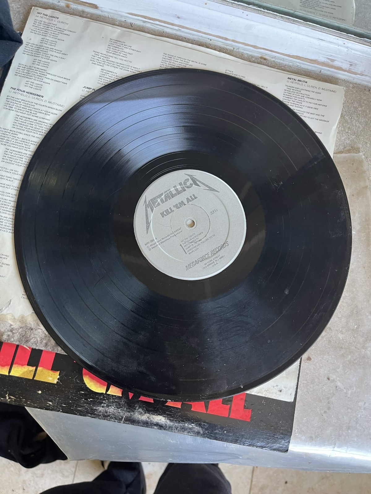 Metallica Kill ‘Em All Megaforce Records MRI 069 1st Press ORIGINAL SLEEVE 1983