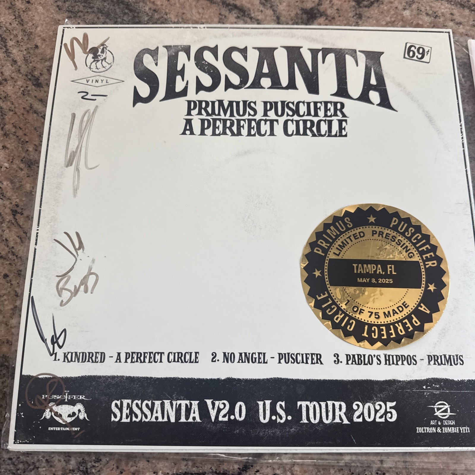 SESSANTA EPPP Vinyl SIGNED 2025 A Perfect Circle Puscifer Primus 1/75