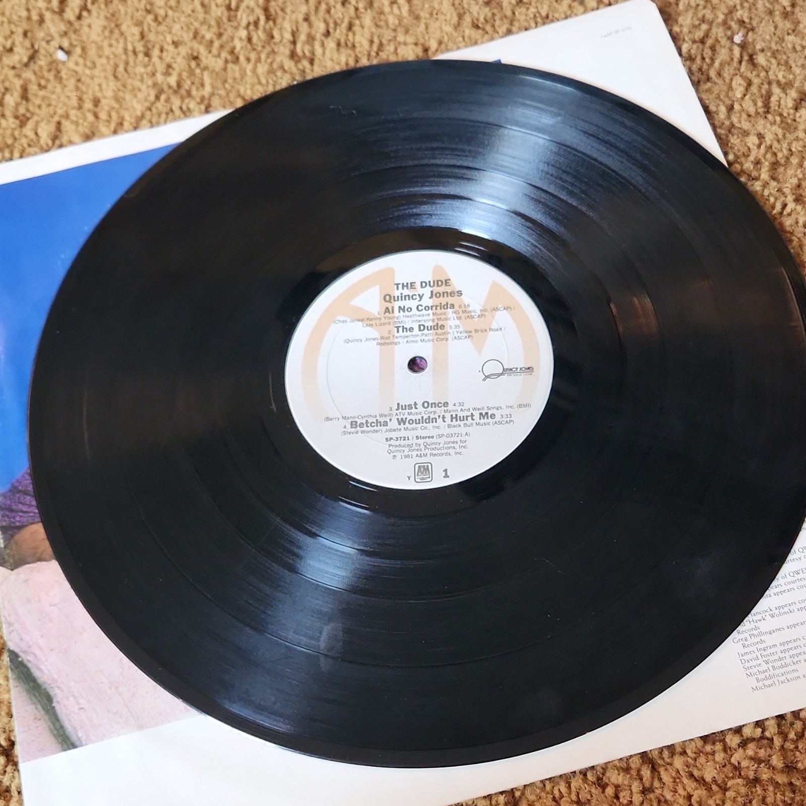QUINCY JONES THE DUDE LP ON A&M RECORDS sp-03721-a vinyl