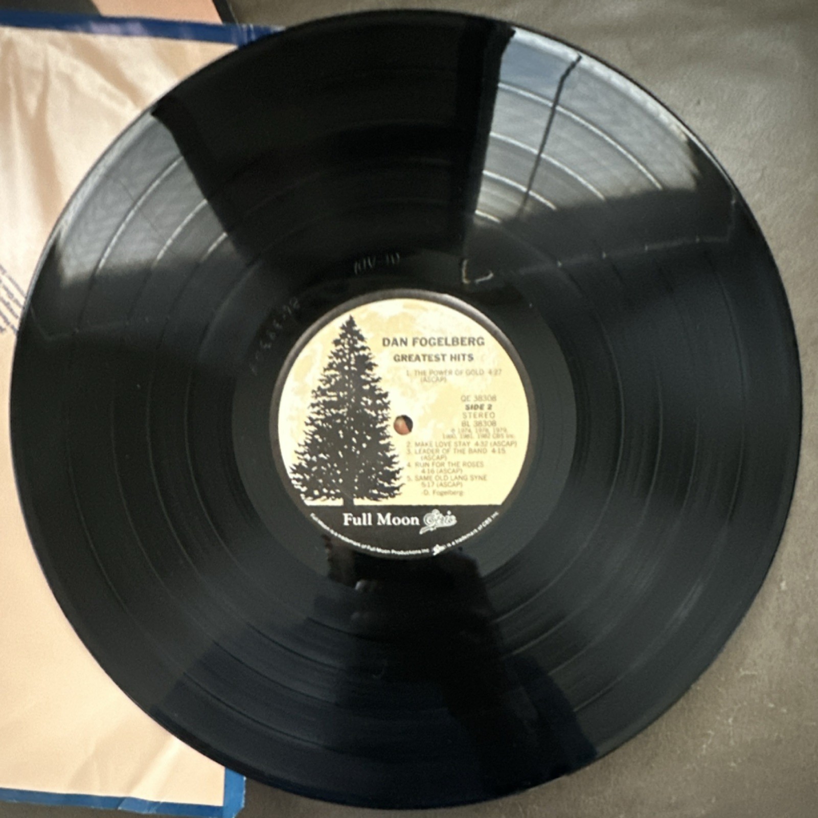 Dan Fogelberg Greatest Hits LP Vinyl 12″ Stereo Epic Rock Black Cardboard