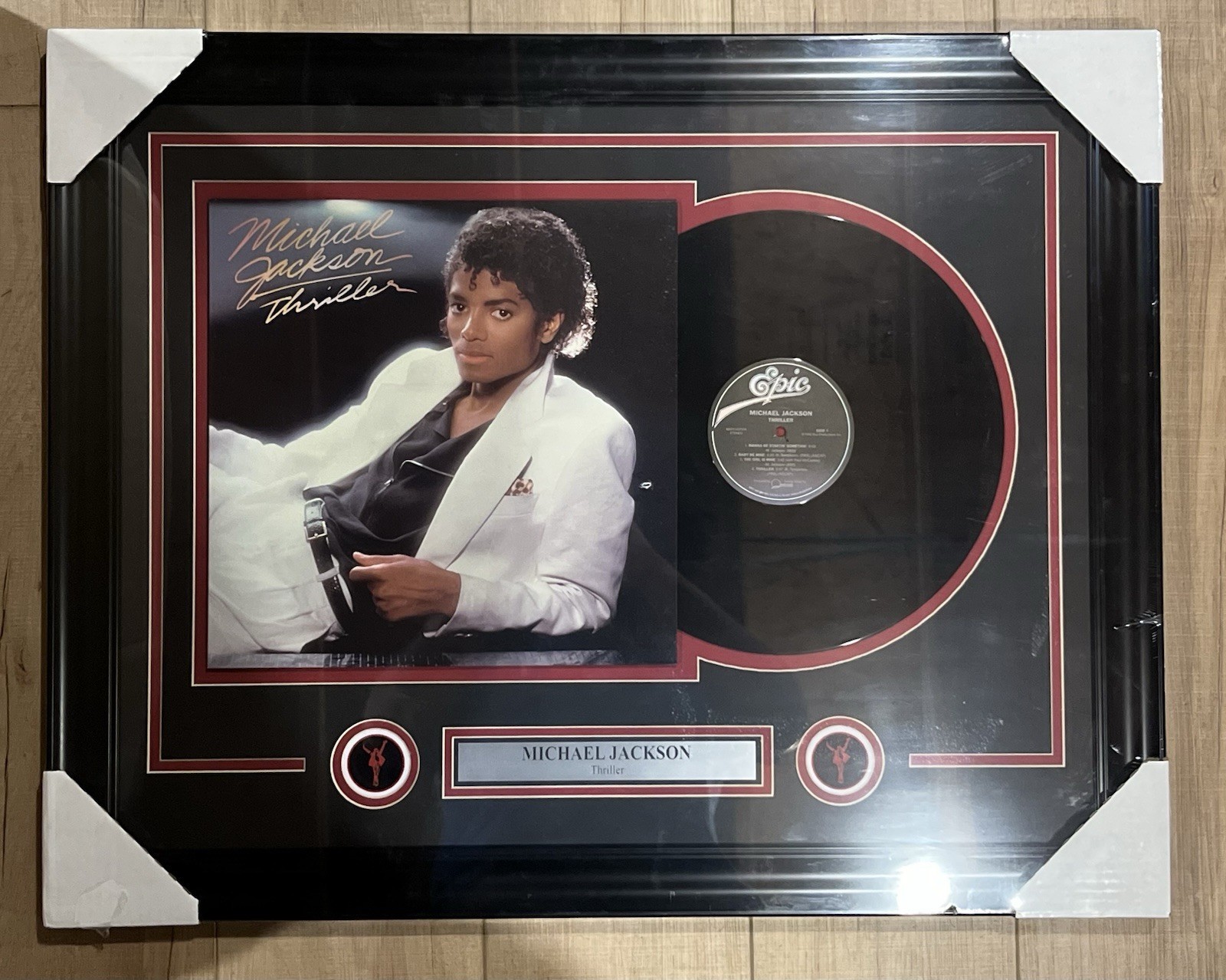 Michael Jackson Thriller Vinyl LP Record Album Framed With Plaque