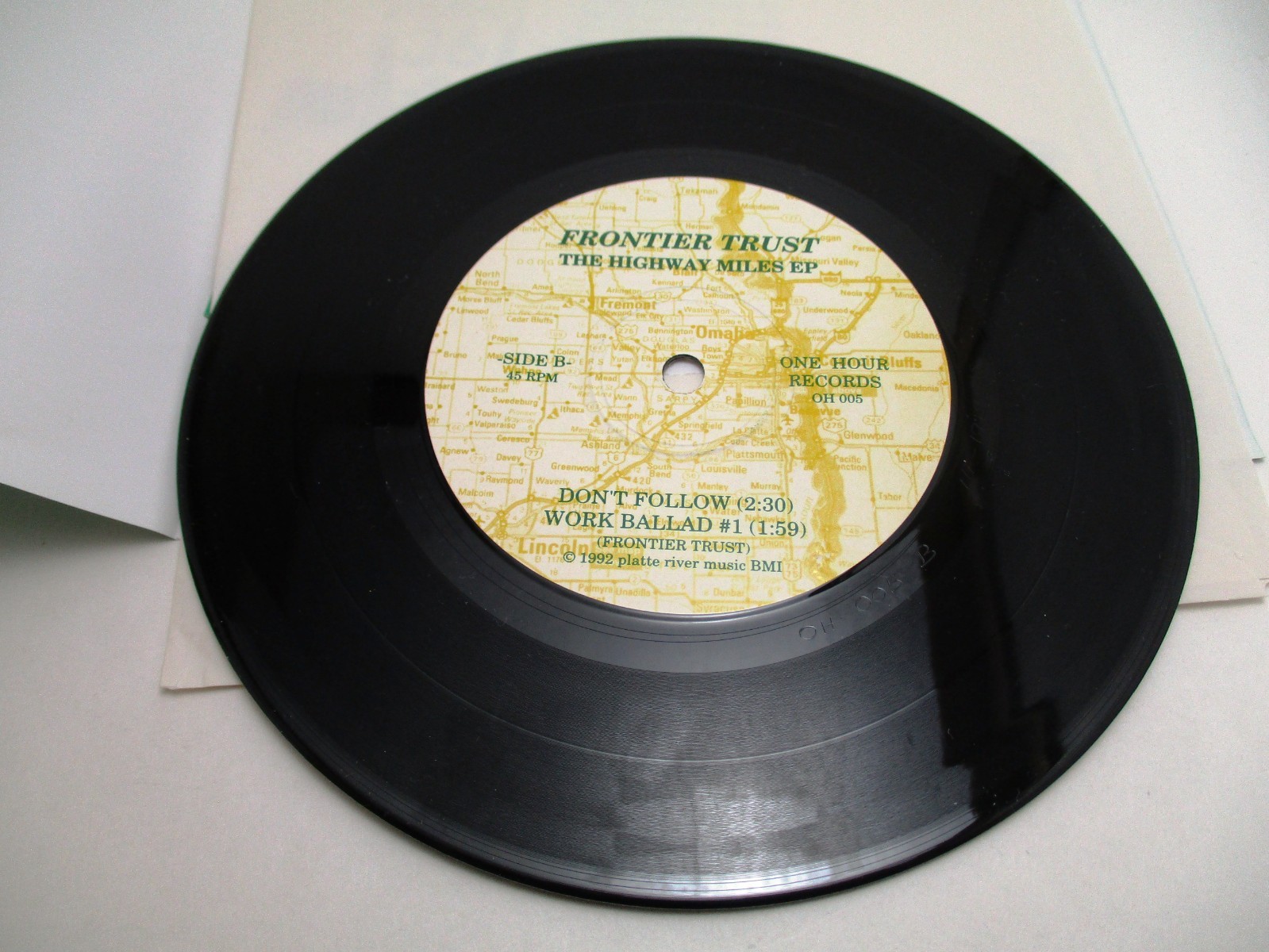 Frontier Trust Highway Miles EP 45 Album 7 inch Record Midwest Nebraska 90’s Alt