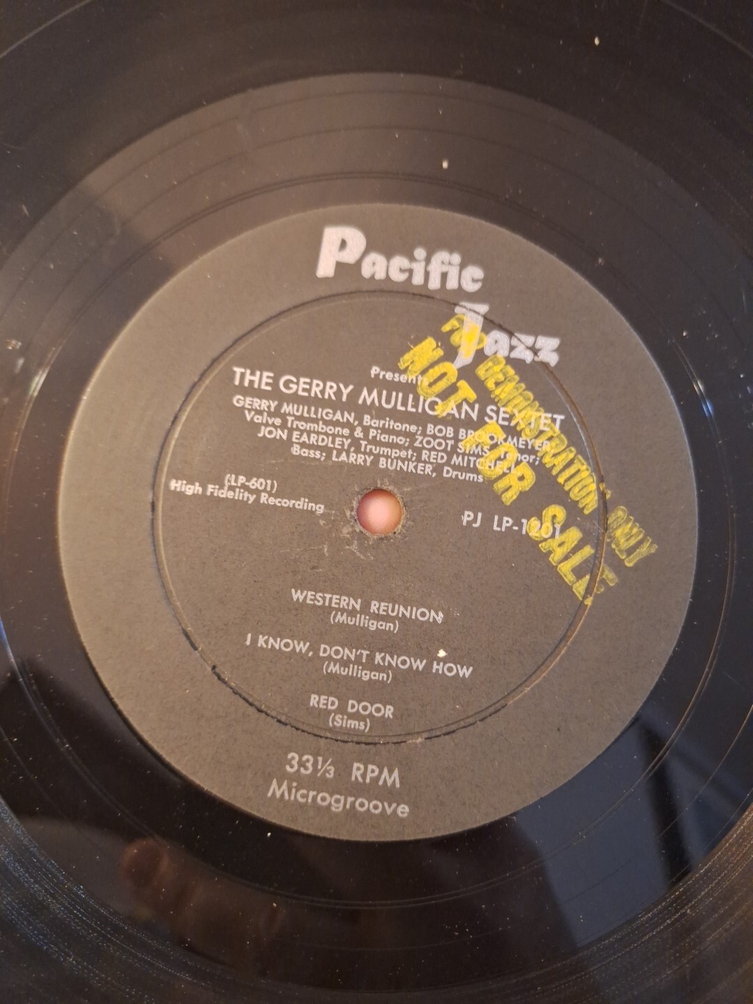Gerry Mulligan – California Concerts 1955 Pacific Jazz Records LP-1201 Promo EX