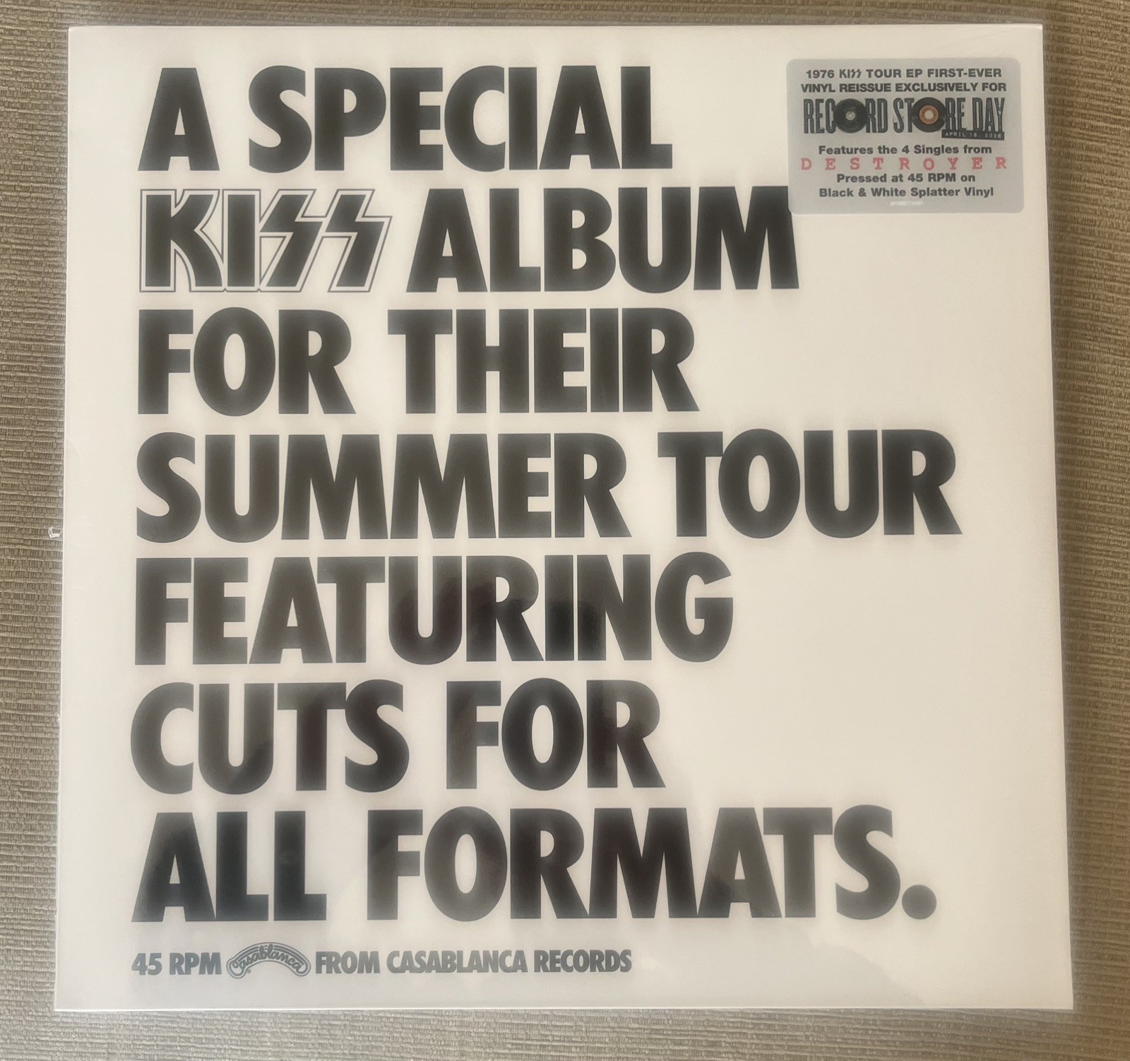 KISS – A Special KISS Tour Album – SPLATTER VINYL 12″ EP RSD 2026 NEW / SEALED
