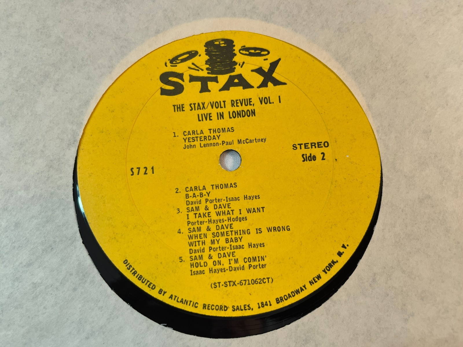 LP The Stax Volt Revue Volume One Live In London STAX S721 (G+/VG Vinyl)