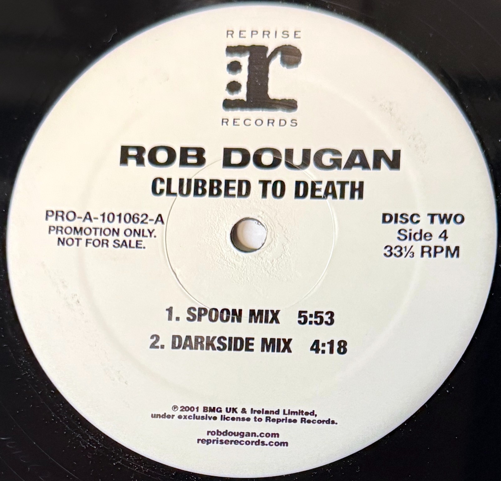 ROB DOUGAN “Clubbed to Death” RARE DOUBLE 12″ PROMO VINYL NM/MINT  ©2003