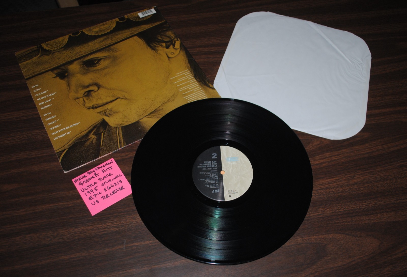 Stevie Ray Vaughan~Greatest Hits~MEGA RARE!! 1995 Original Epic (EX) LP~Tested!!