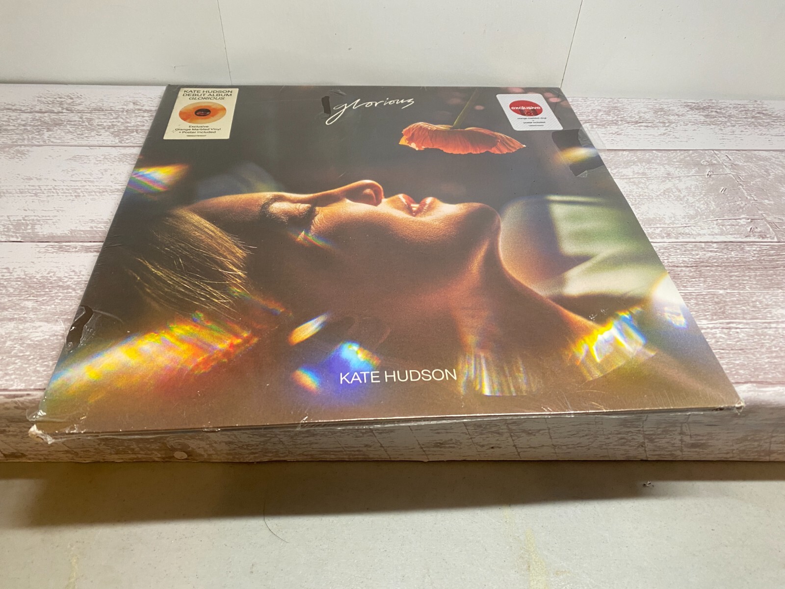 Kate Hudson Glorious Target Excl Orange Marble Color Vinyl LP Record & Poster