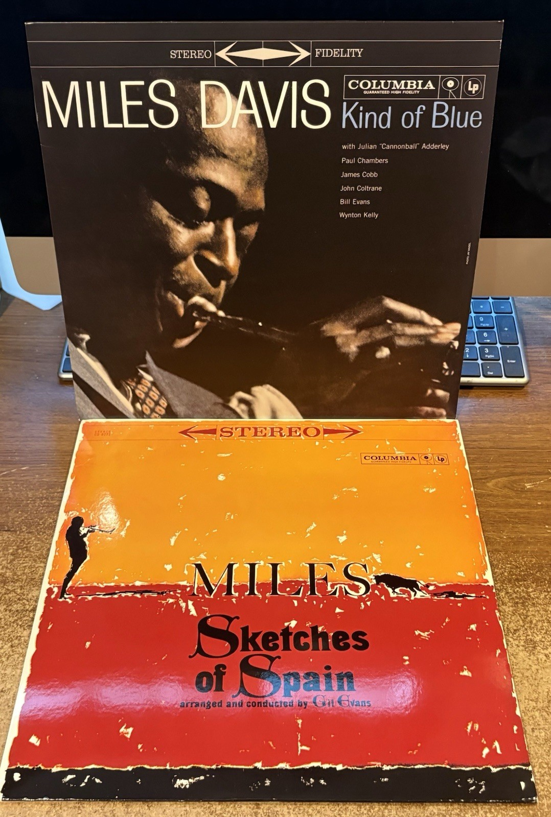 Lot of 2 MILES DAVIS LPs Reissues KIND OF BLUE & SKETCHES OF SPAIN 180g Vinyl EX