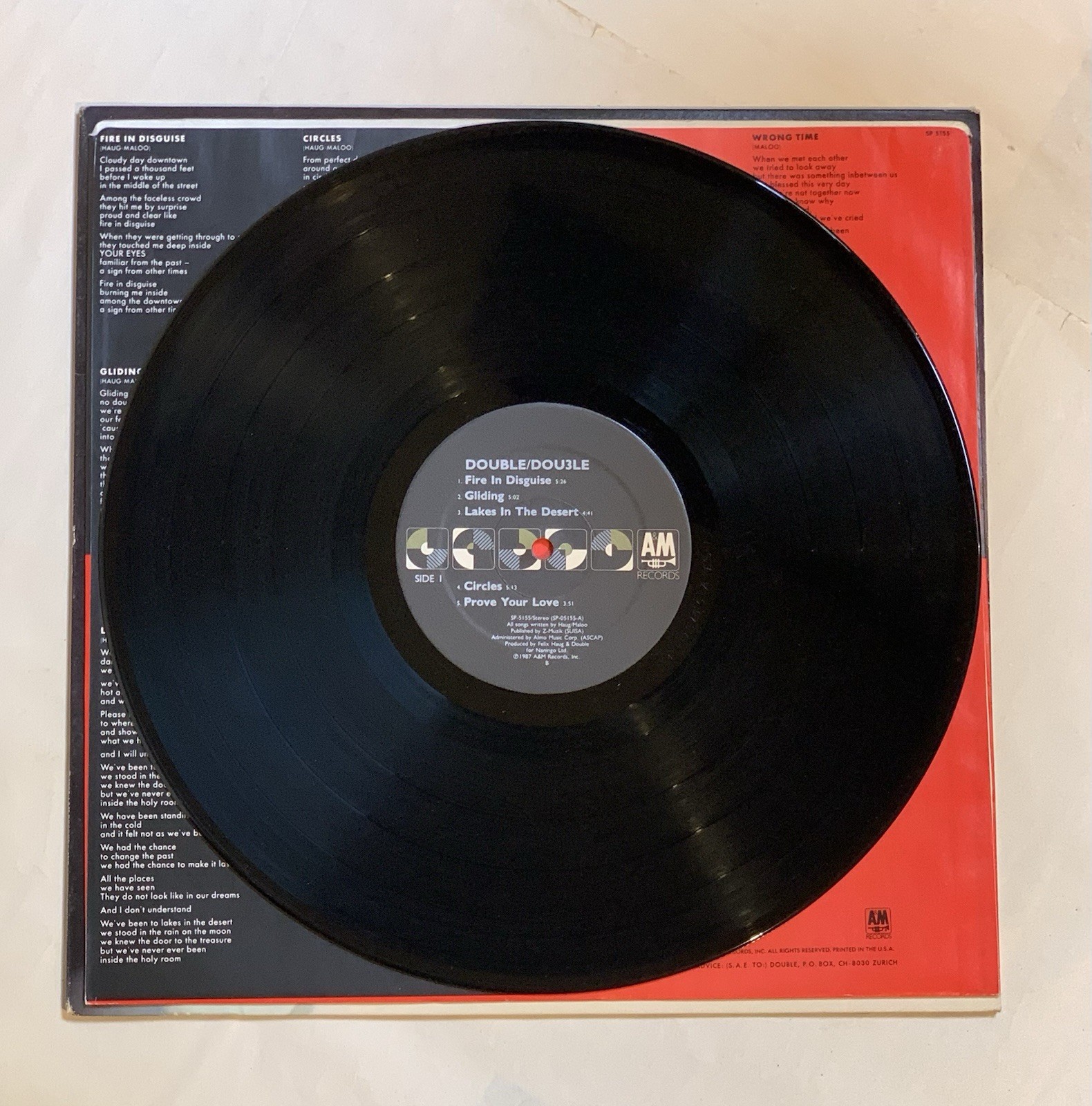 Double ‎– Dou3le – A&M Records ‎– SP-5155 yr 1987 LP