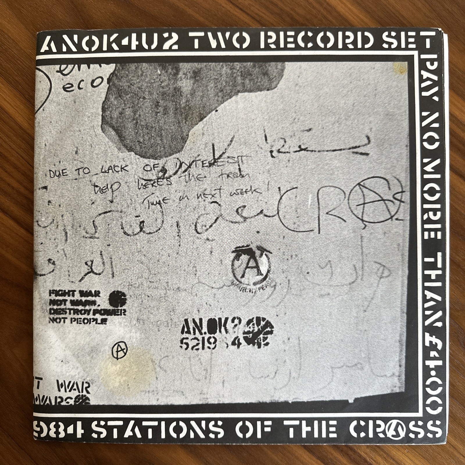 Crass, Stations Of The Crass. 1983 Crass Records 2xLP £4.00. EX+ condition