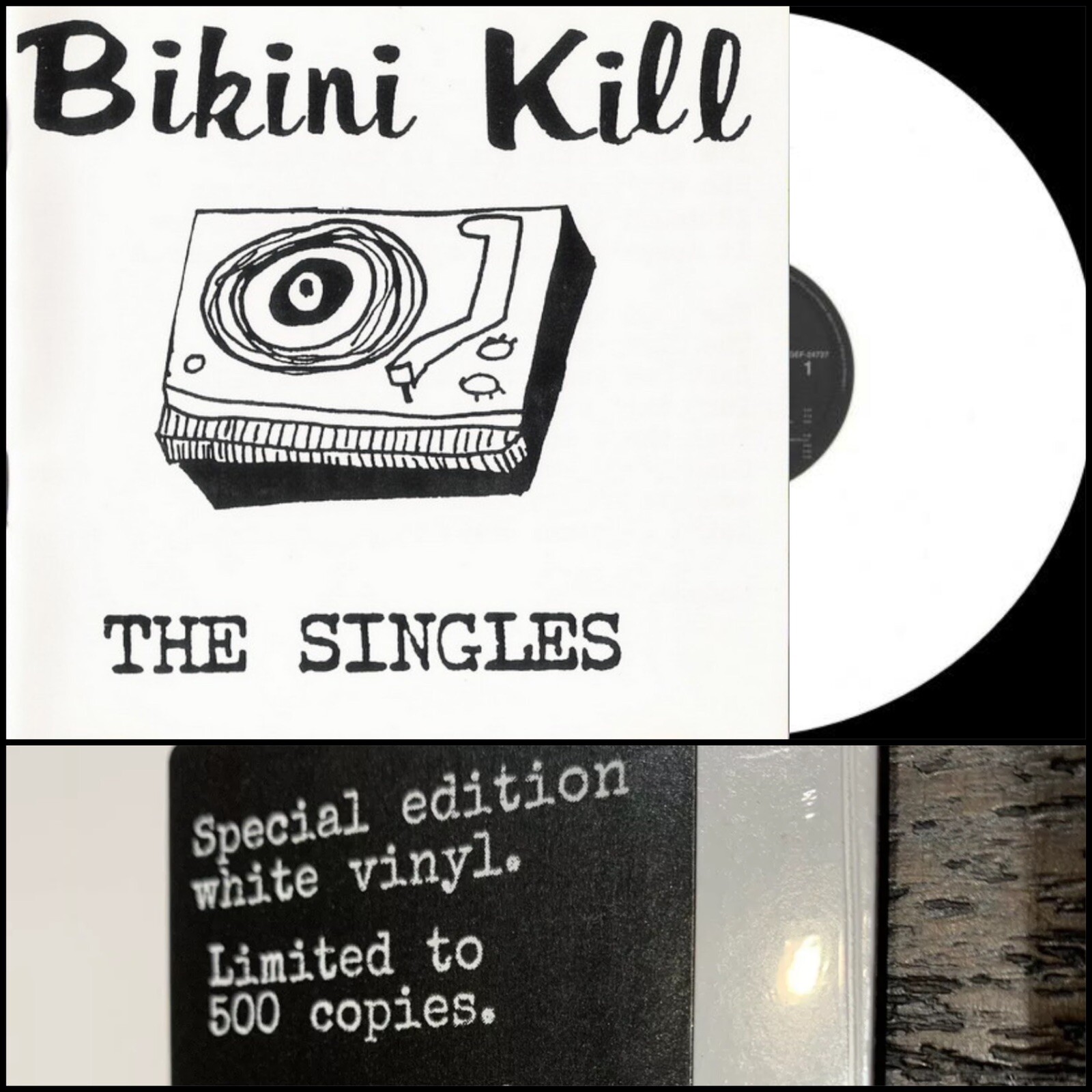 BIKINI KILL Singles LP White Vinyl 500 SEALED-Kathleen Hanna Le Tigre Julie Ruin