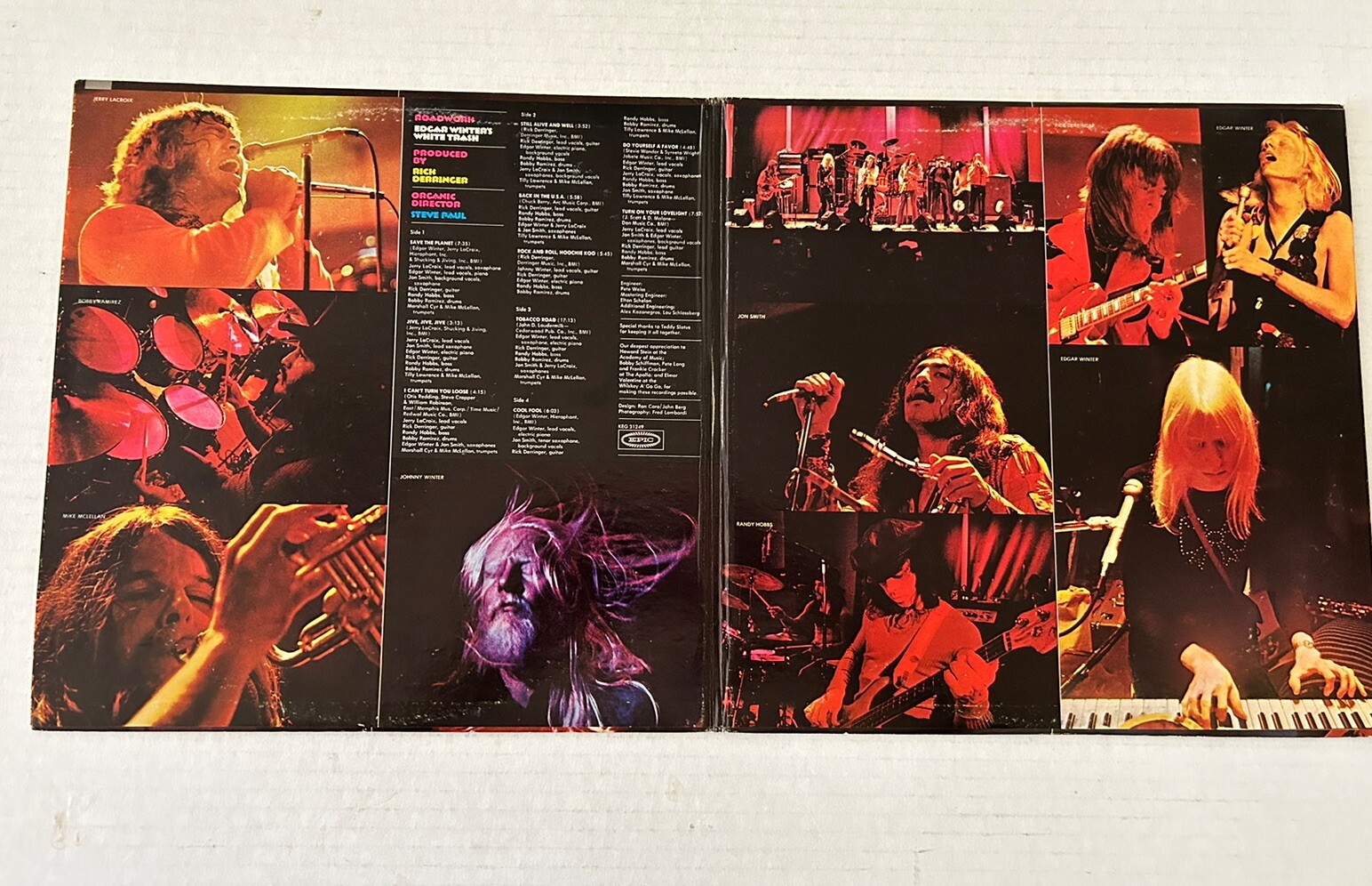 Edgar Winter’s White Trash Roadwork 2LP Vinyl Record G Rick Derringer LIVE
