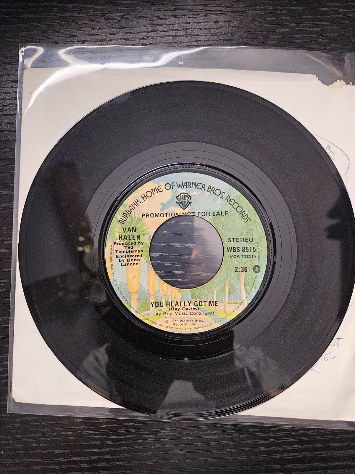 Van Halen, You Really Got Me, 1978 Warner Bros. Mono/Stereo Hard Rock Promo