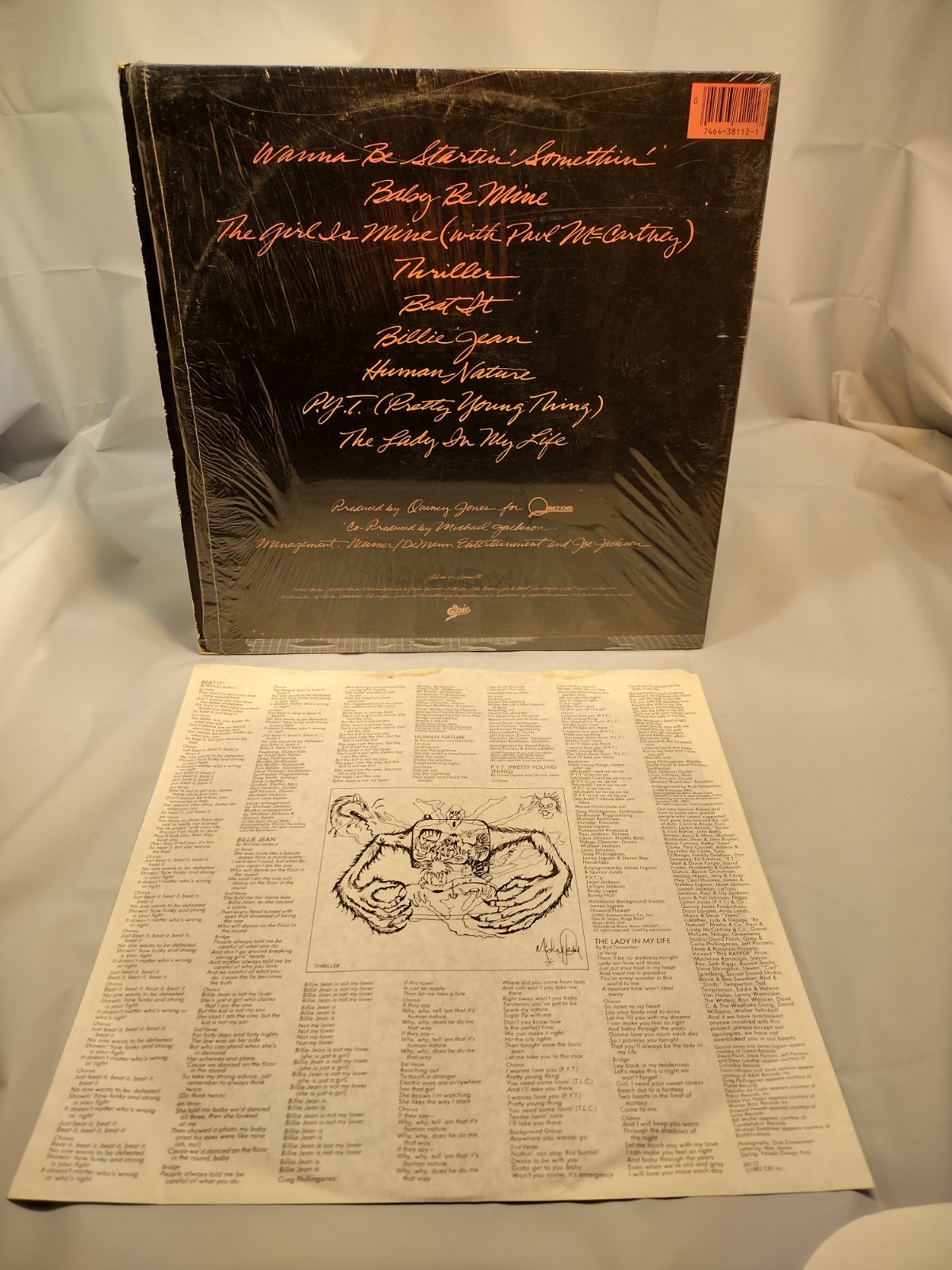 MICHAEL JACKSON Thriller EPIC LP VG gatefold SHRINK