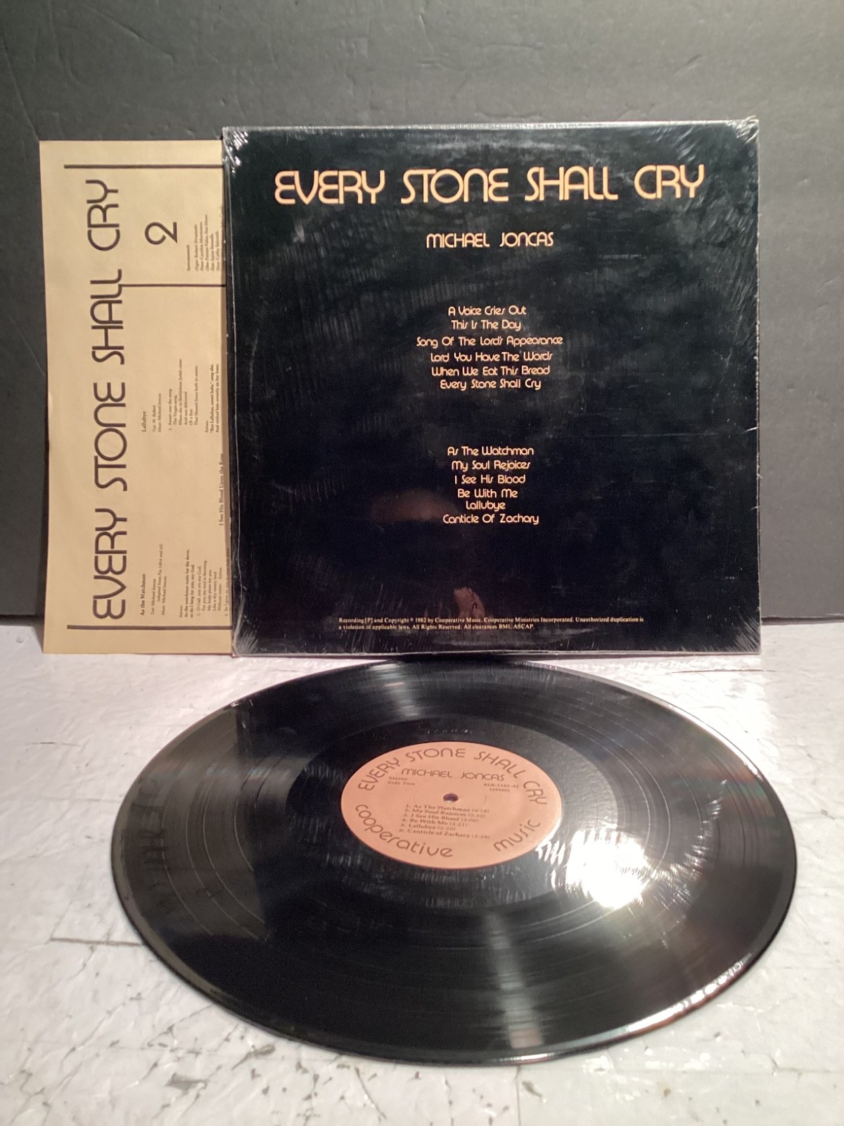 MICHAEL JONCAS: Every Stone Shall Cry US Cooperative Private Folk Vinyl LP
