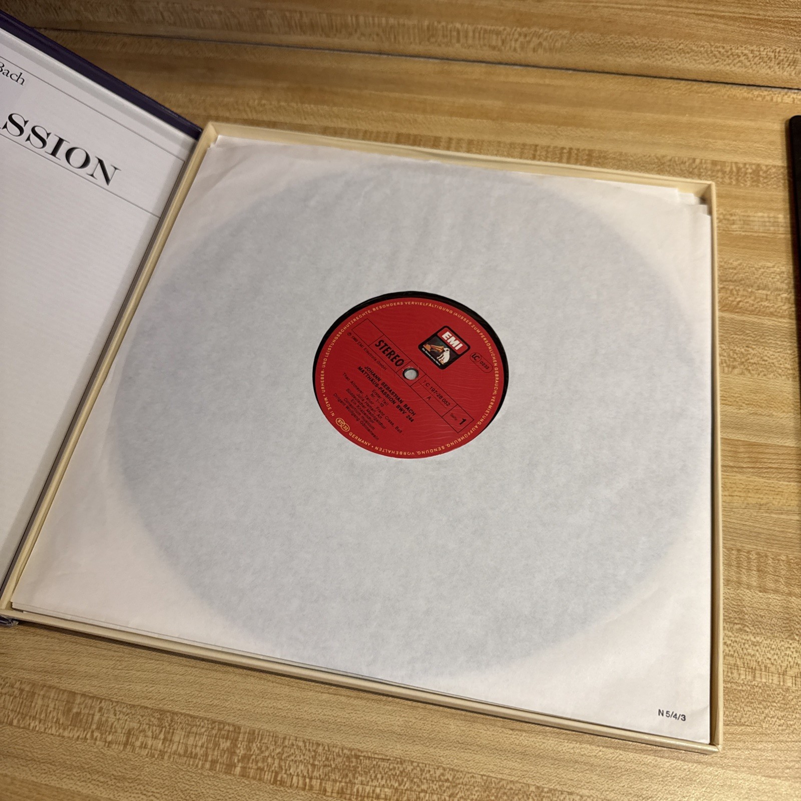 4 LP Box Booklet – Bach Matthäus-Passion – Gönnenwein – EMI 1C 197-28 052/ 55