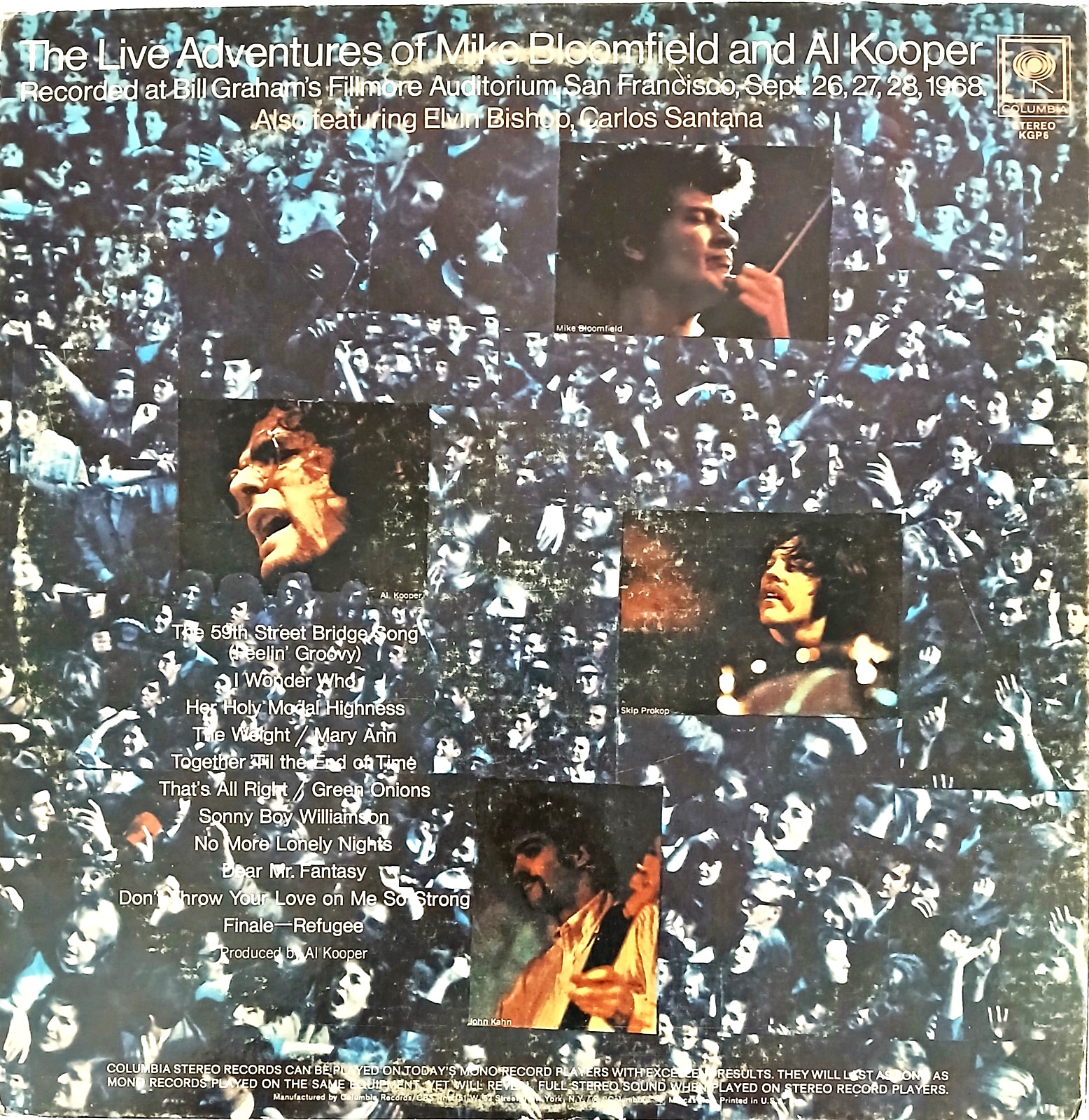Mike Bloomfield & Al Kooper: Live Adventures – 1969 2xLP (1st Press 2-Eye) Rock