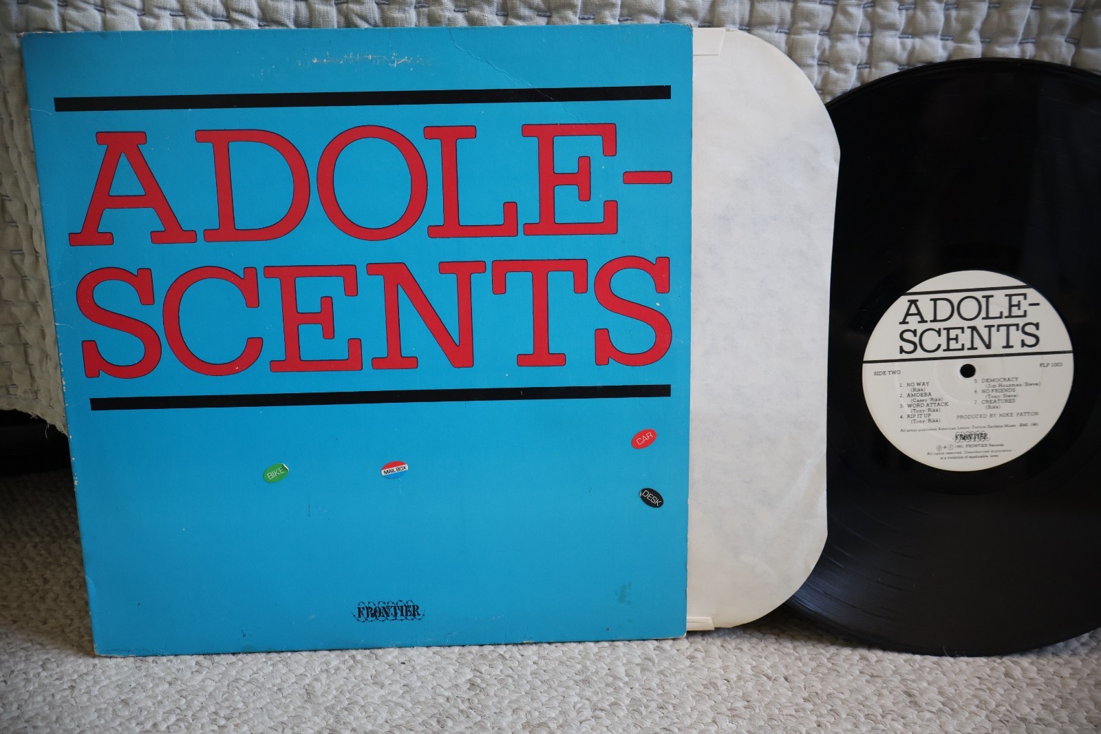ADOLESCENTS Self Titled Vinyl LP Frontier 1981 Grail 1st Press