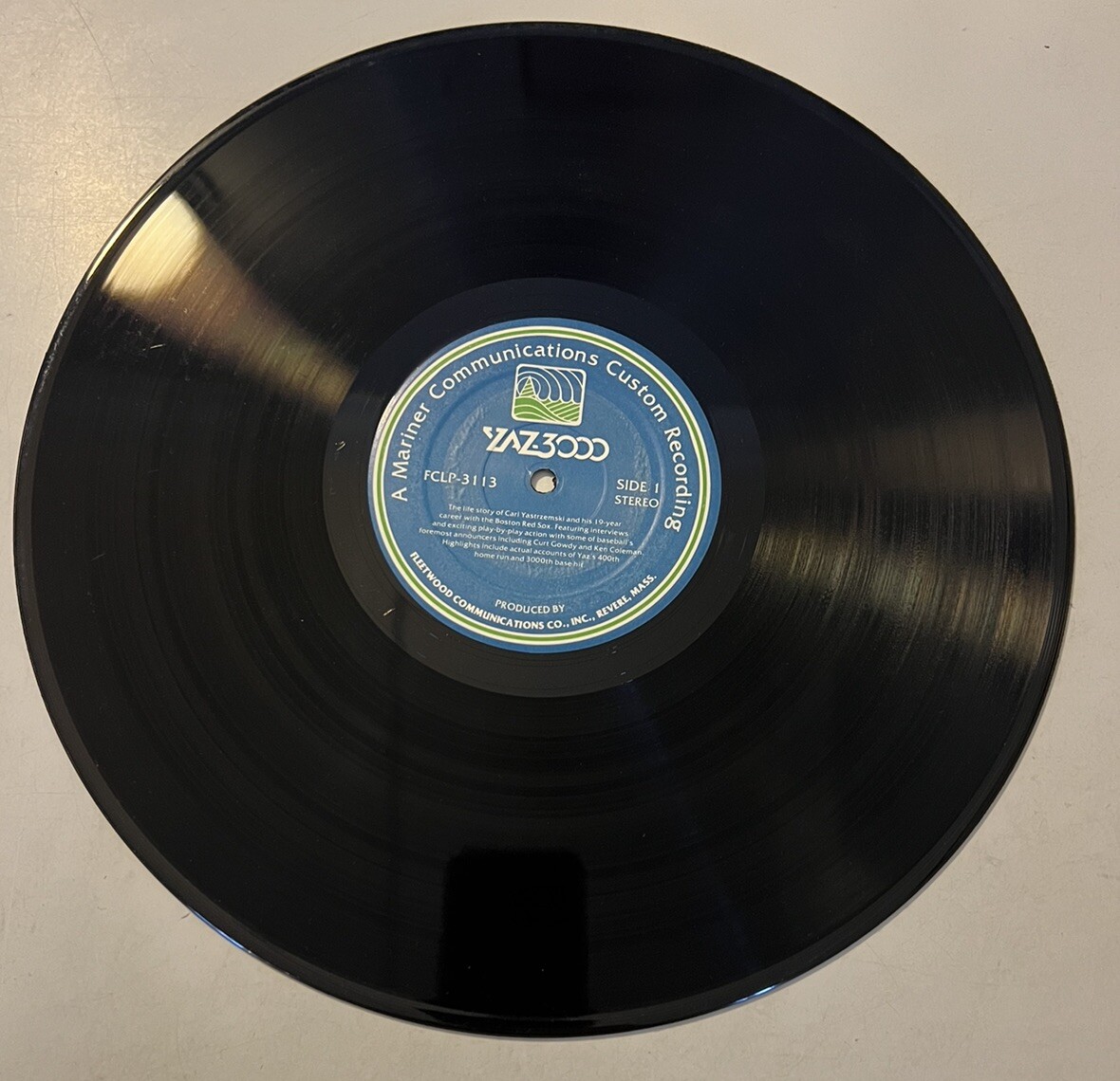 LP RECORD ALBUM CARL YASTRZEMSKI BOSTON RED SOX YAZ 3000 SHRINK !!!