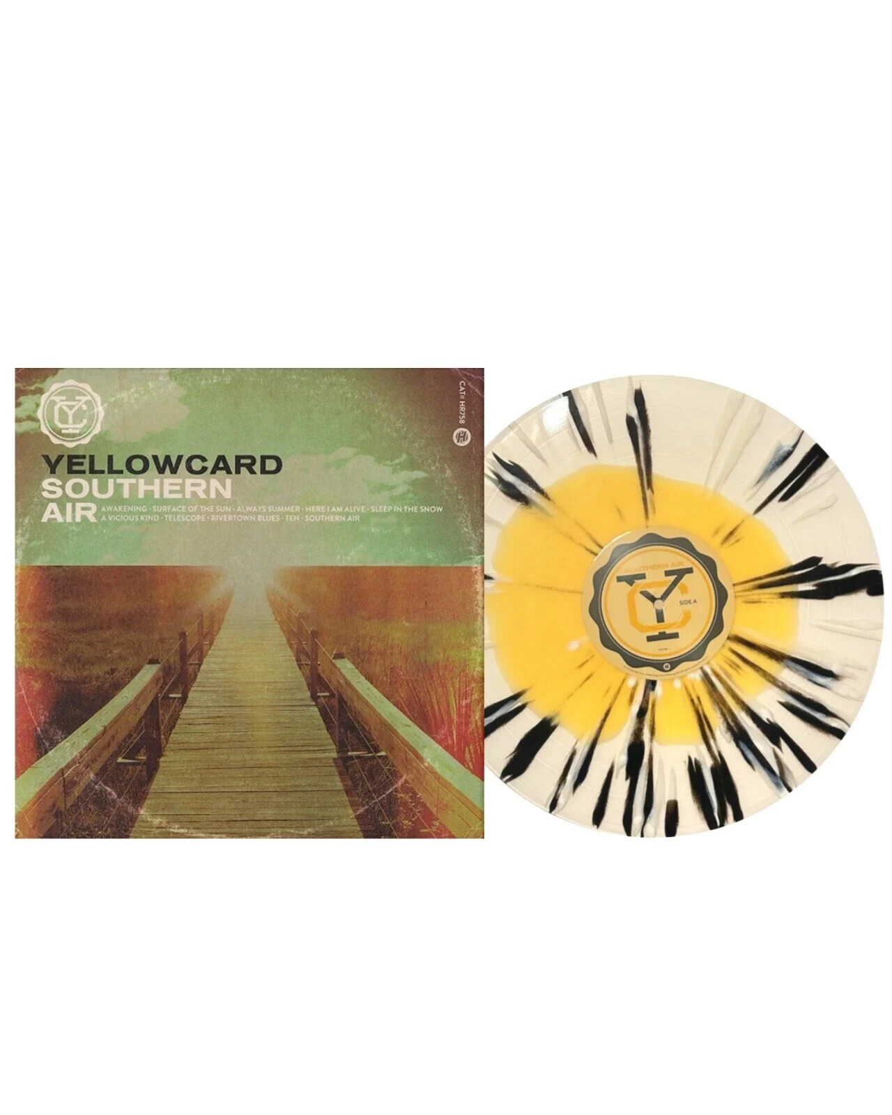 Yellowcard Southern Air LP LIMITED SURFACE OF THE SUN YELLOW SPLATTER VINYL emo