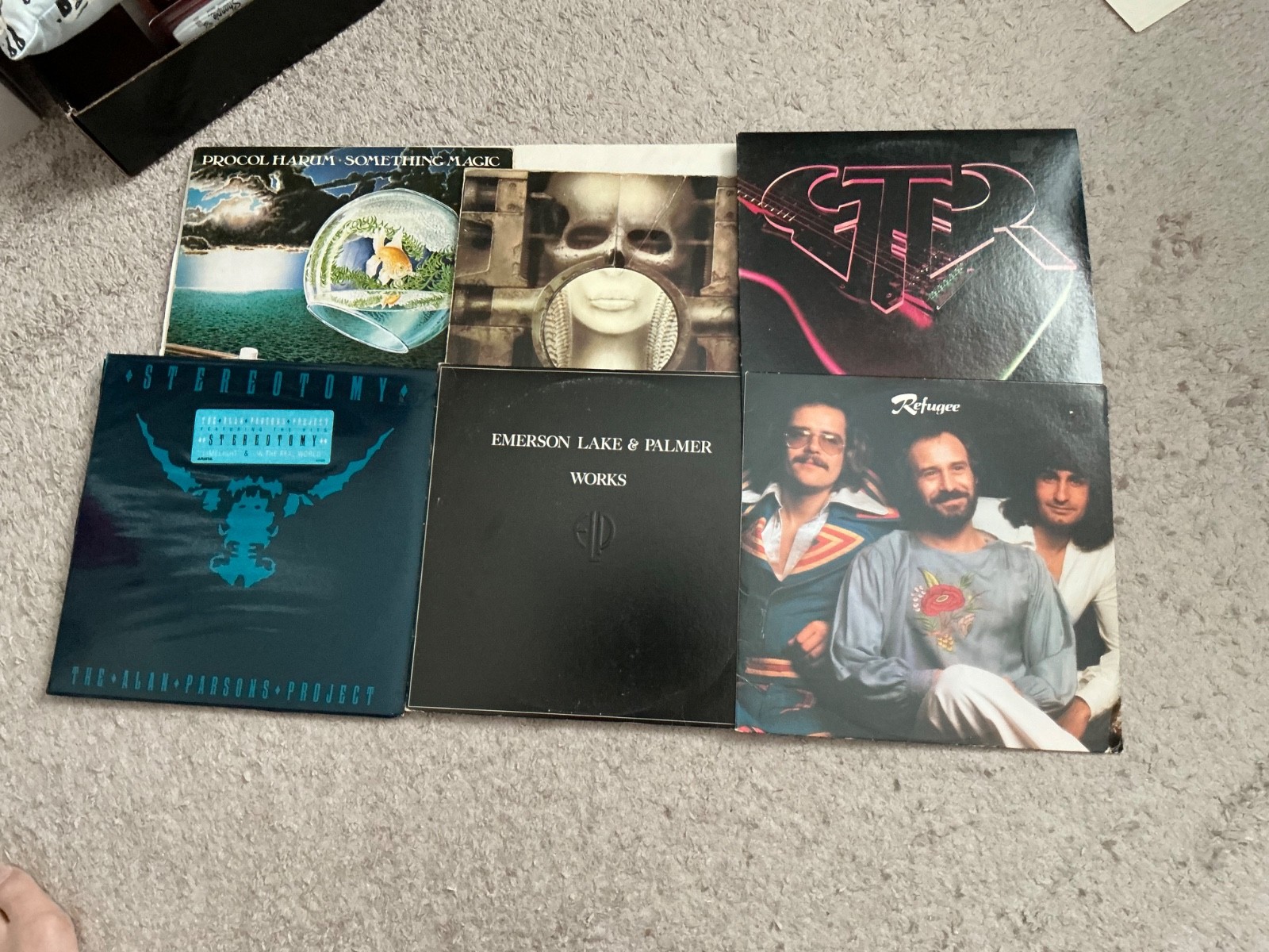 LOT OF (6) CLASSIC 70s/80s prog rock LPs 1 BID! ELP, GTR,Procol,Parsons