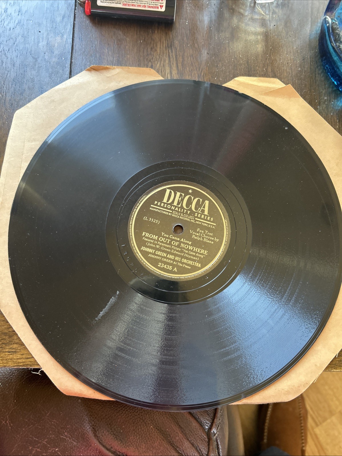 Johnny Green From Out Of Nowhere/The Steam Is On The Beam Decca 23435 10″ 78 RPM
