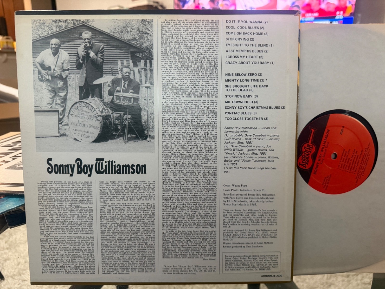 SONNY BOY WILLIAMSON ~ KING BISCUIT TIME~NM TO UNPLAYED VINYL LP BLUES NICE!