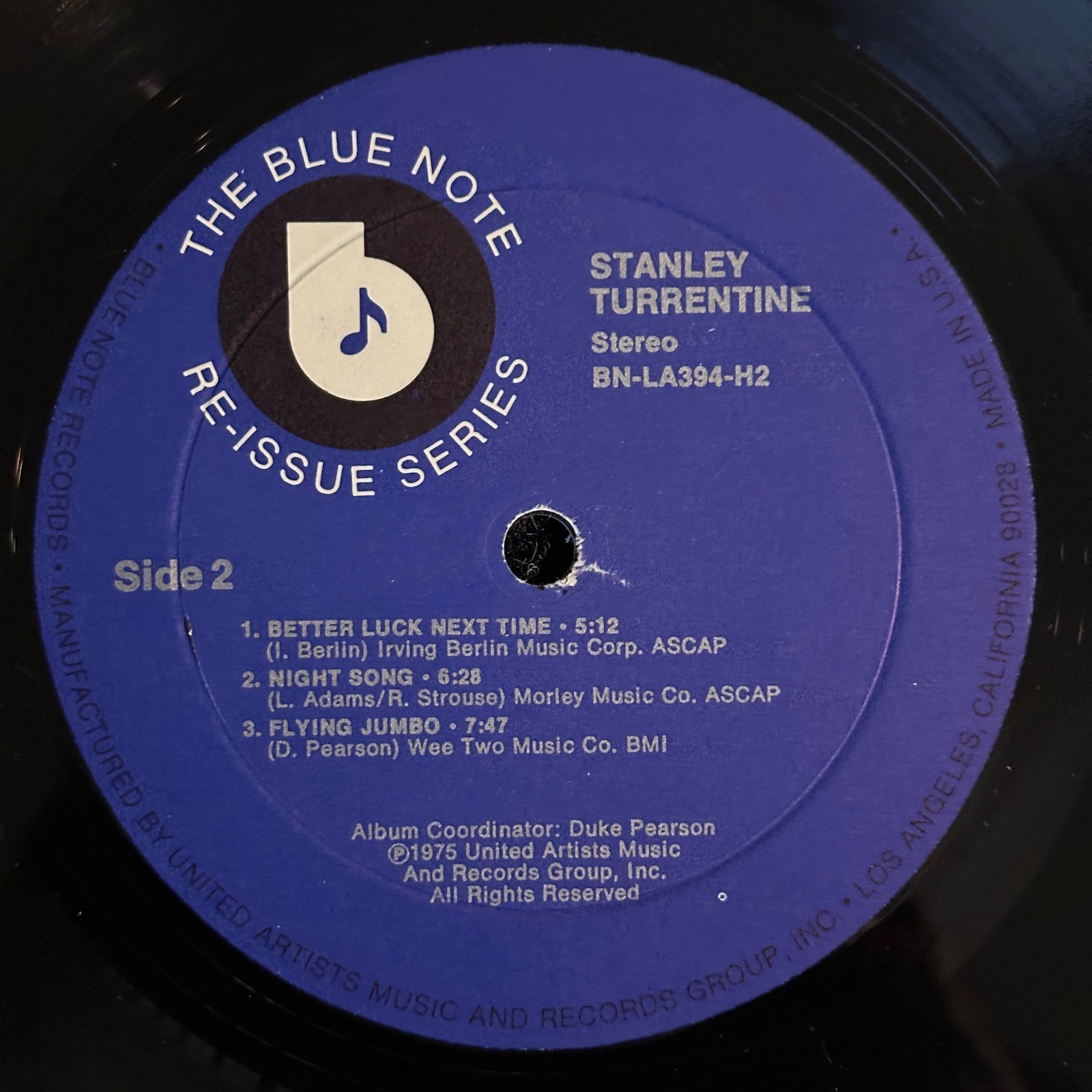 Stanley Turrentine self-titled Vinyl 2LP Compilation 1975 Blue Note Records Jazz