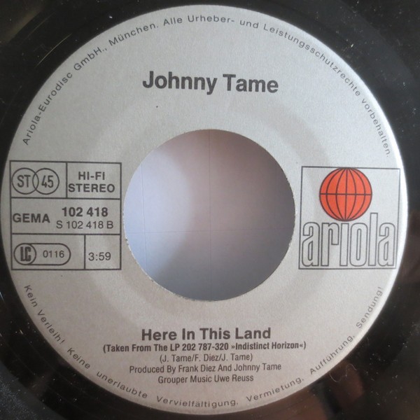 Johnny Tame – I’m Stranded (7″, Single) (Very Good Plus (VG+))