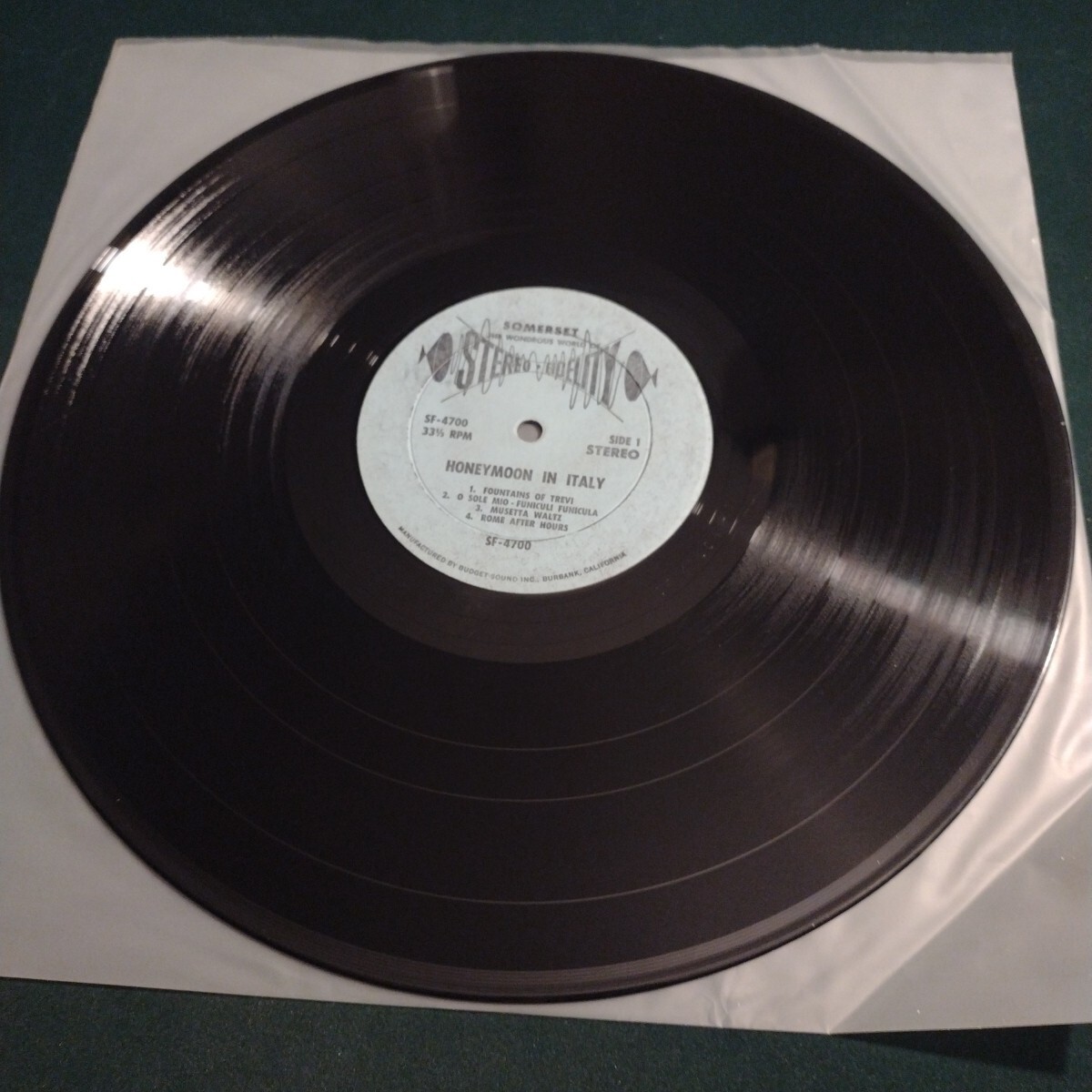 Roberto Rossani And His Orchestra ‎– Honeymoon In Italy (Vinyl LP 1959) Somerset