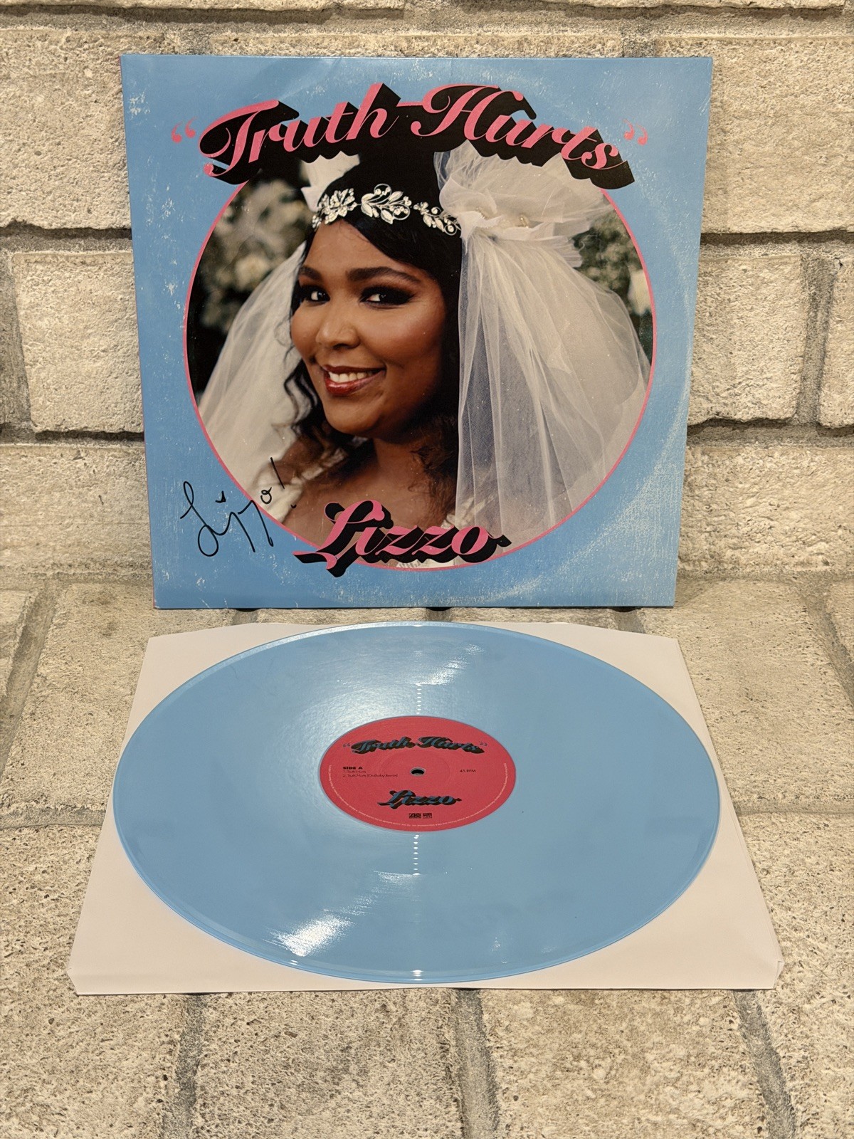 LP Vinyl – LIZZO: Truth Hurts 12″ – Signed / Autographed (Baby Blue)