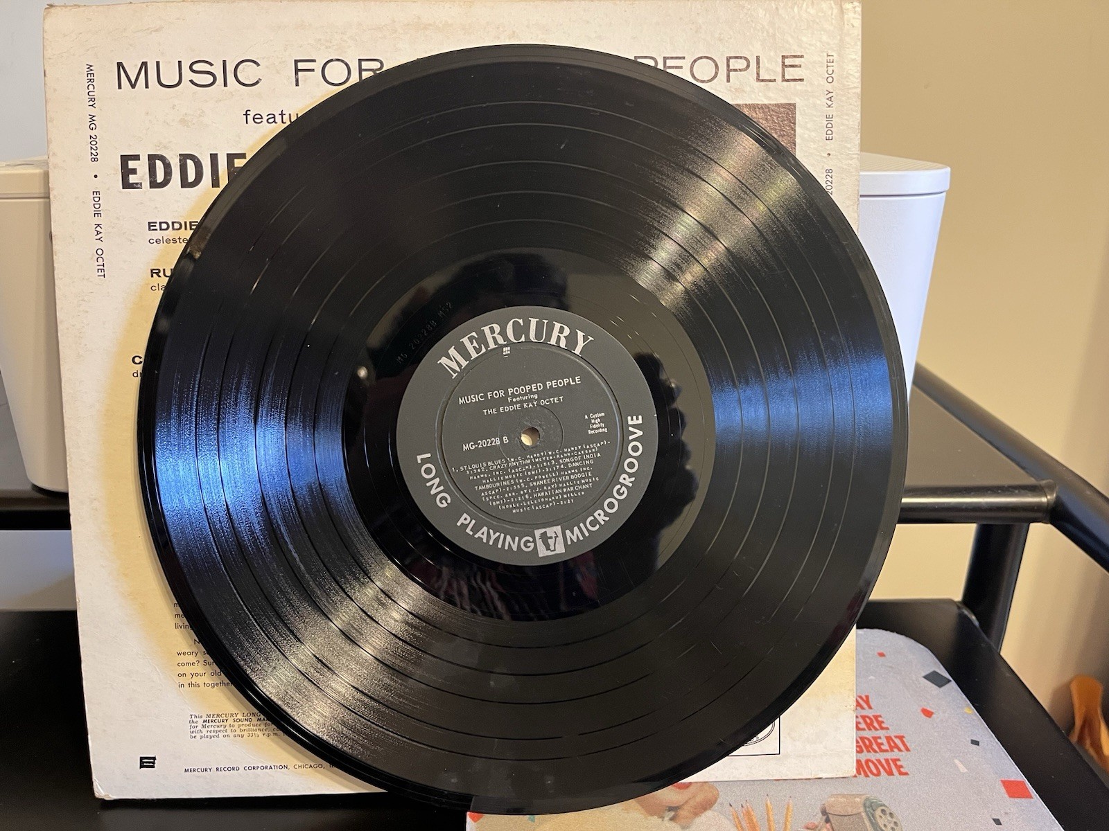 EDDIE KAY OCTET Music for Pooped People 1956 LP Mercury Retro Mad Men MCM