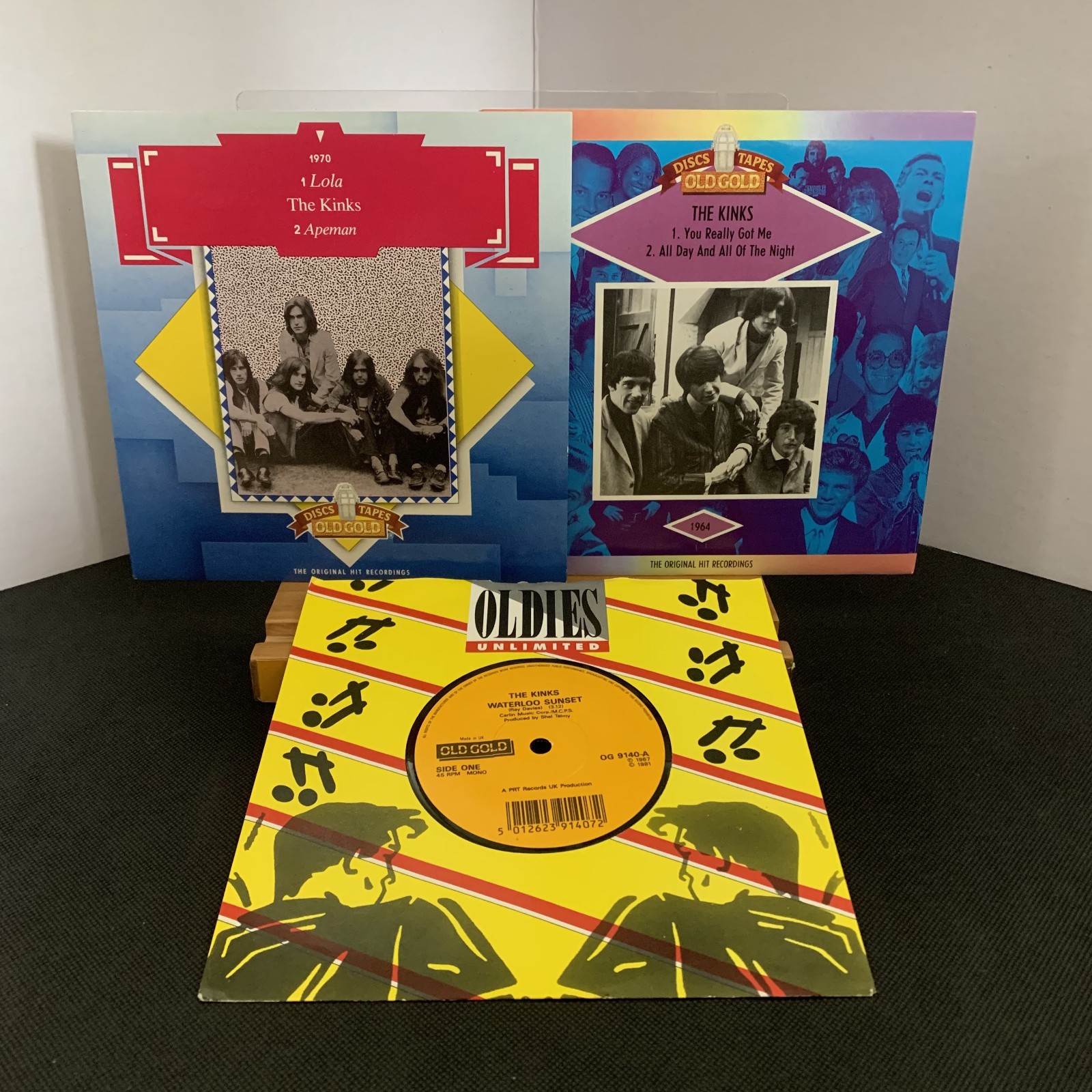 The Kinks 3 Golden Oldies 45s in Clean Excellent condition You Really Got Me +2