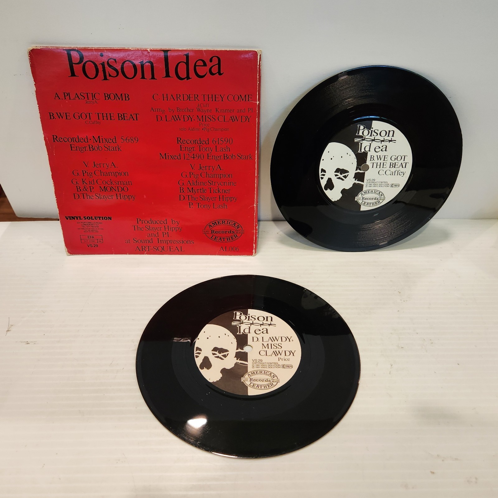 Poison Idea – 1991 Official Bootleg 2 x 7” Vinyl Solution UK London RARE